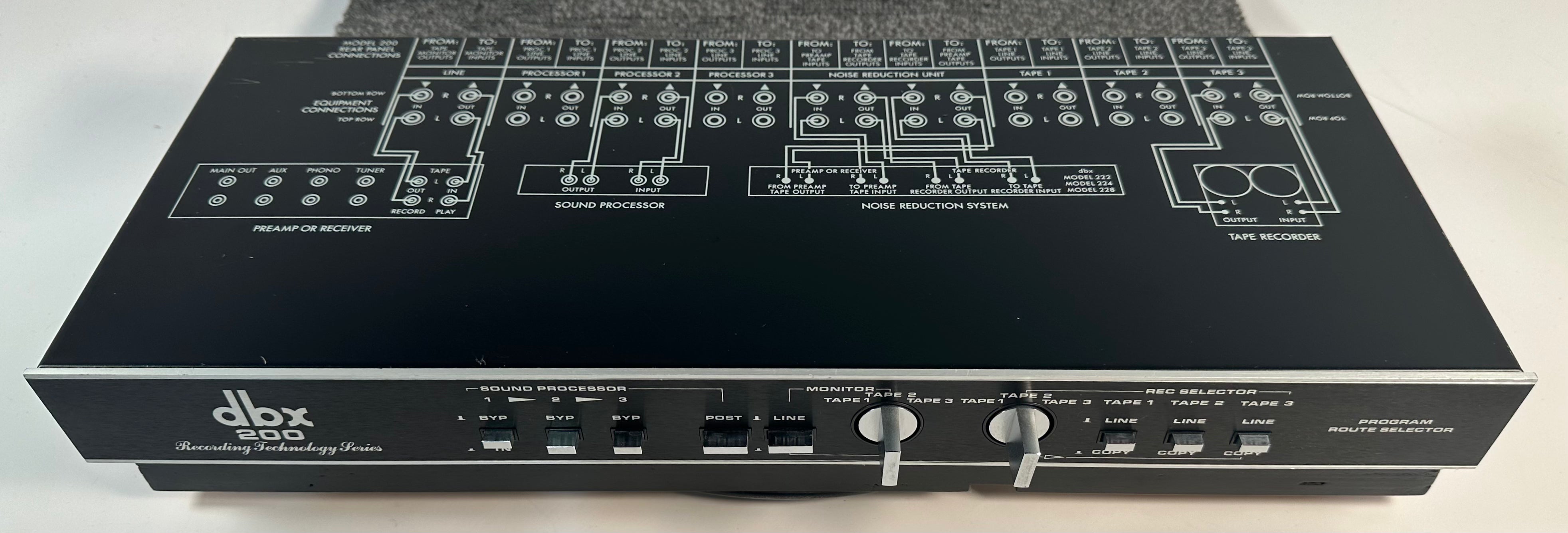 DBX 200 Recording Technology Series Program Route Selector