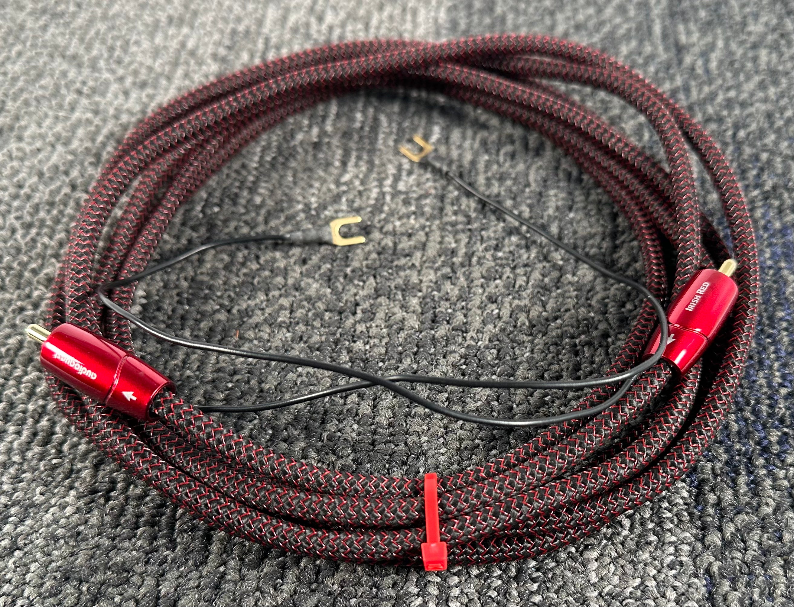 Audioquest Irish Red Subwoofer RCA Cable w/Ground Wire 3 Meters