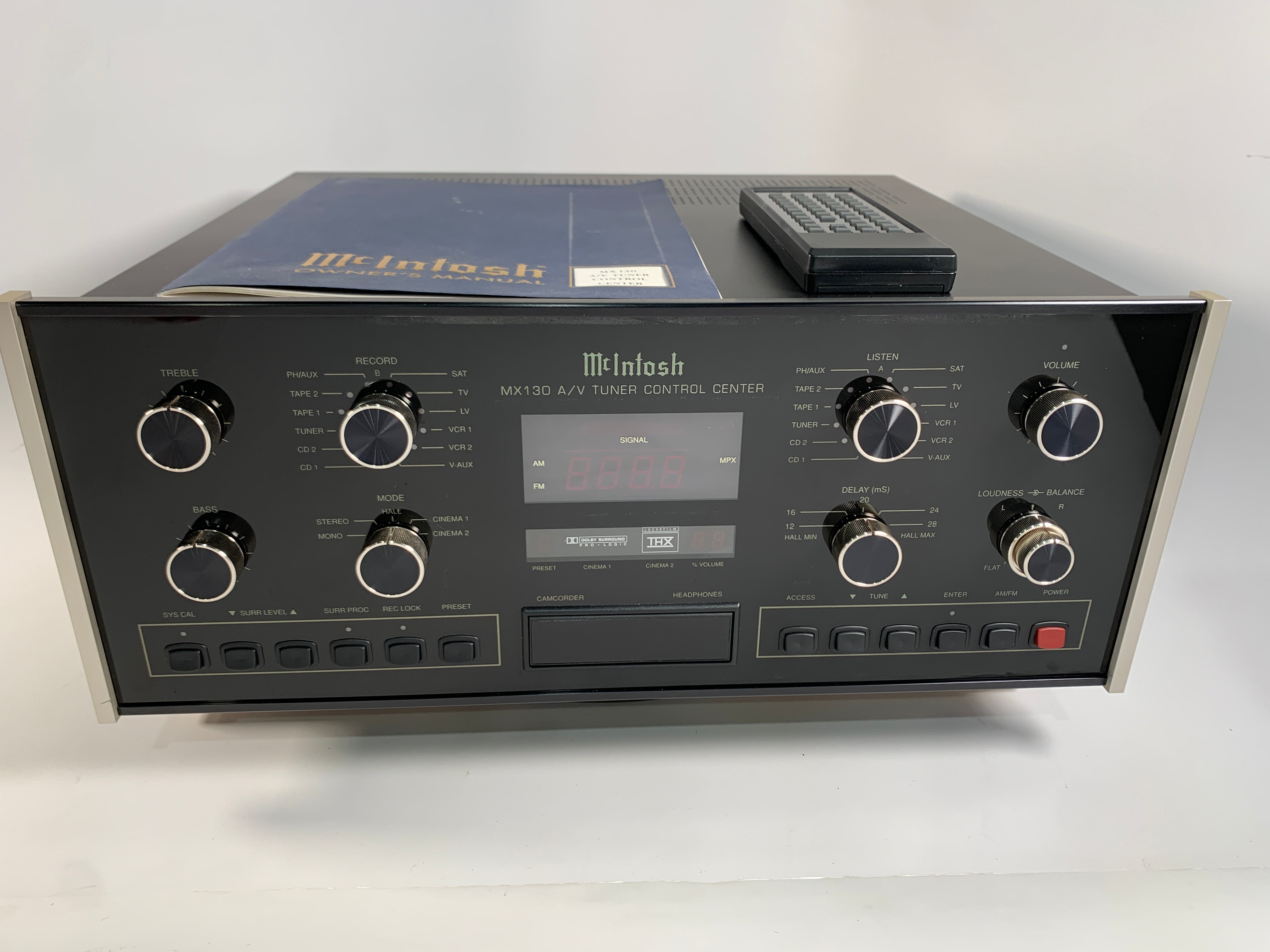 Mcintosh MX 130 A/V Tuner Control Preamp W/ Remote, Owner's Manual, Fa