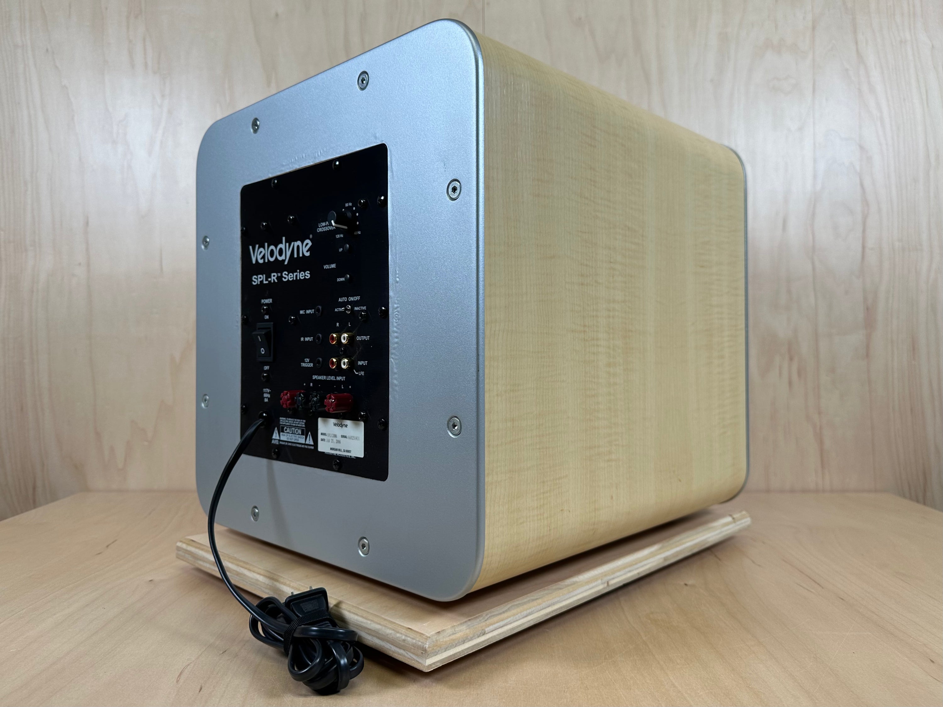 Velodyne SPL12RMA 12" SPL-R Series Powered Subwoofer Light Maple