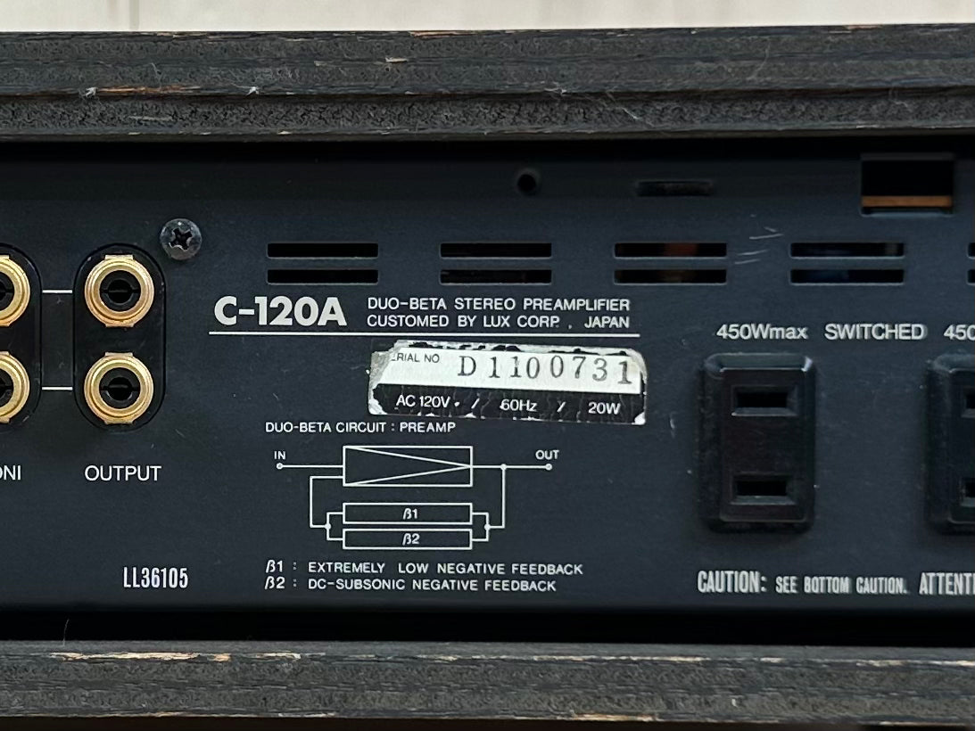 LUXMAN C-120A Stereo Preamplifier 120 Volts
