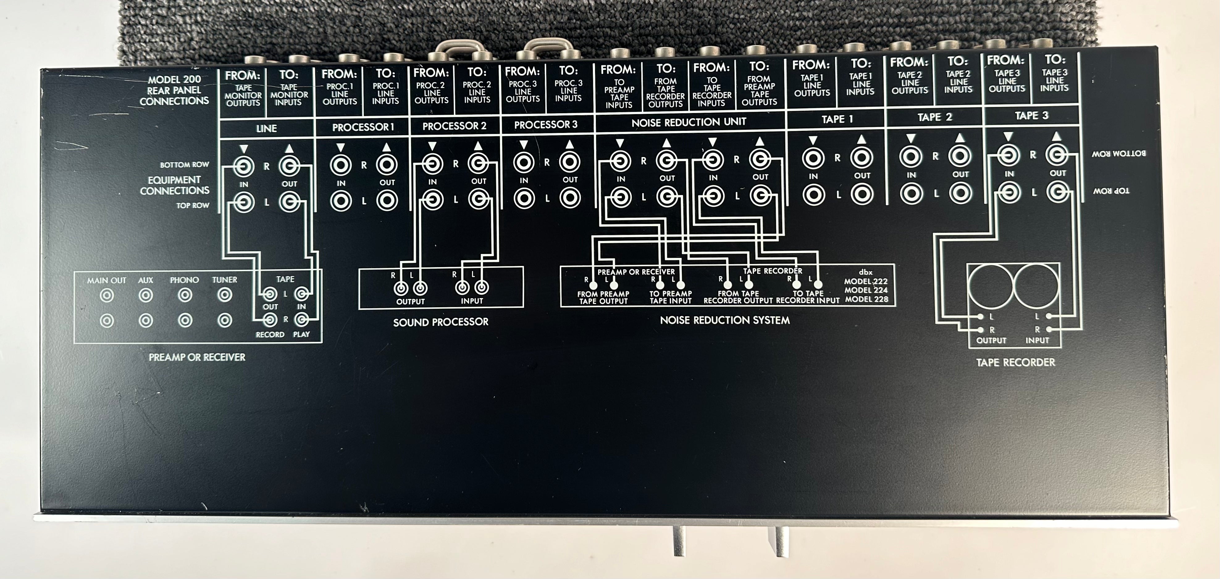 DBX 200 Recording Technology Series Program Route Selector