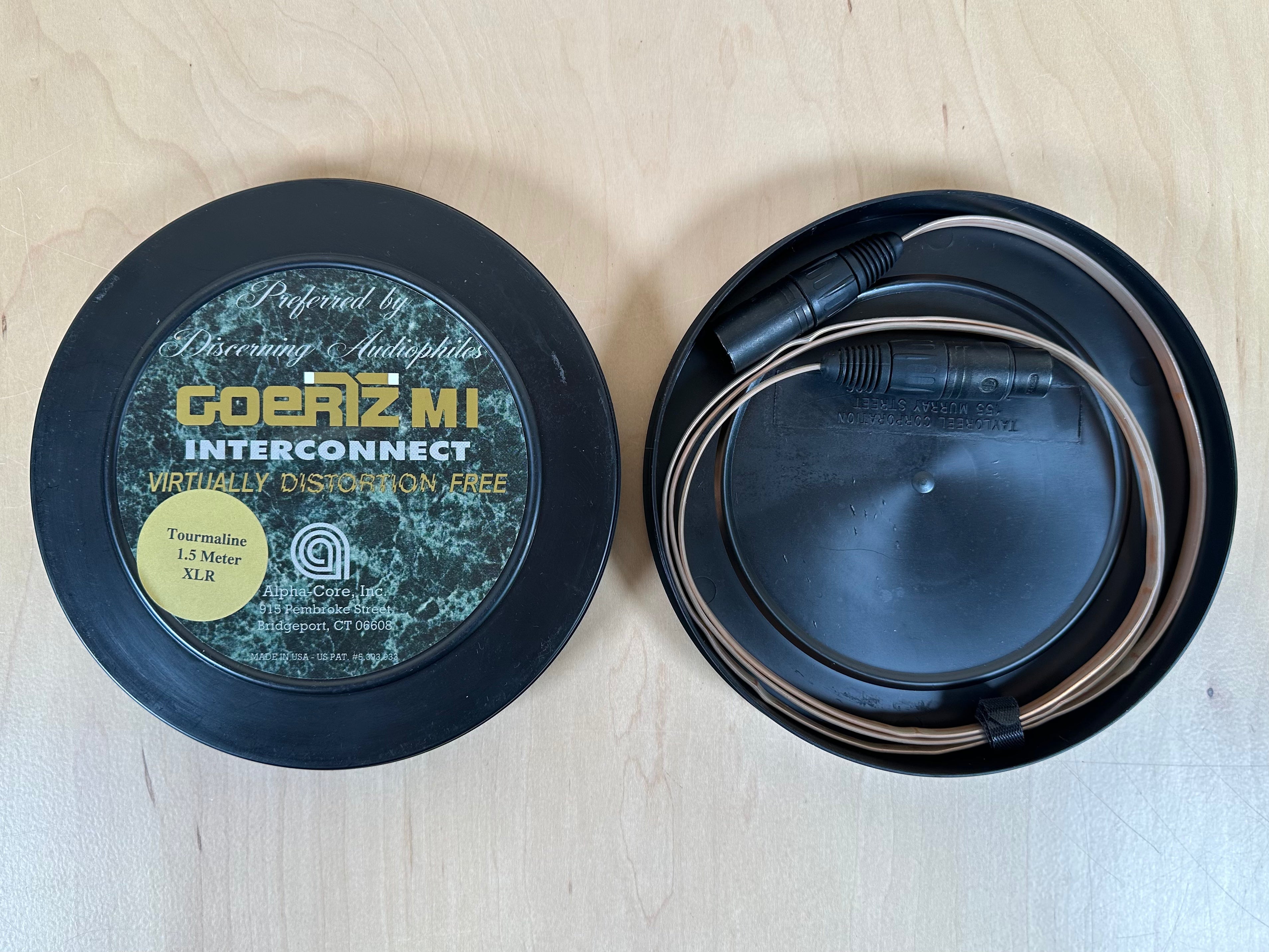 Alpha Core Goertz  Tourmaline 1.5 Meter XLR Interconnect Single  			