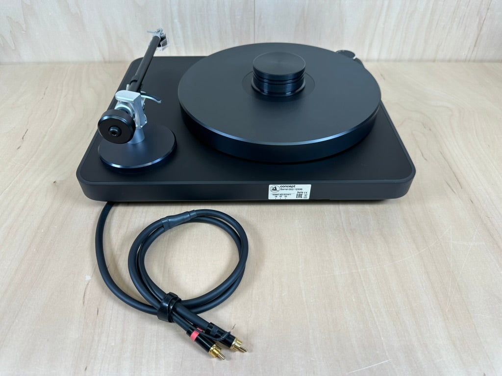 Clearaudio Concept Black Turntable w/Performer V2 Cartridge & MCRU Linear Power Supply and Dust Cover