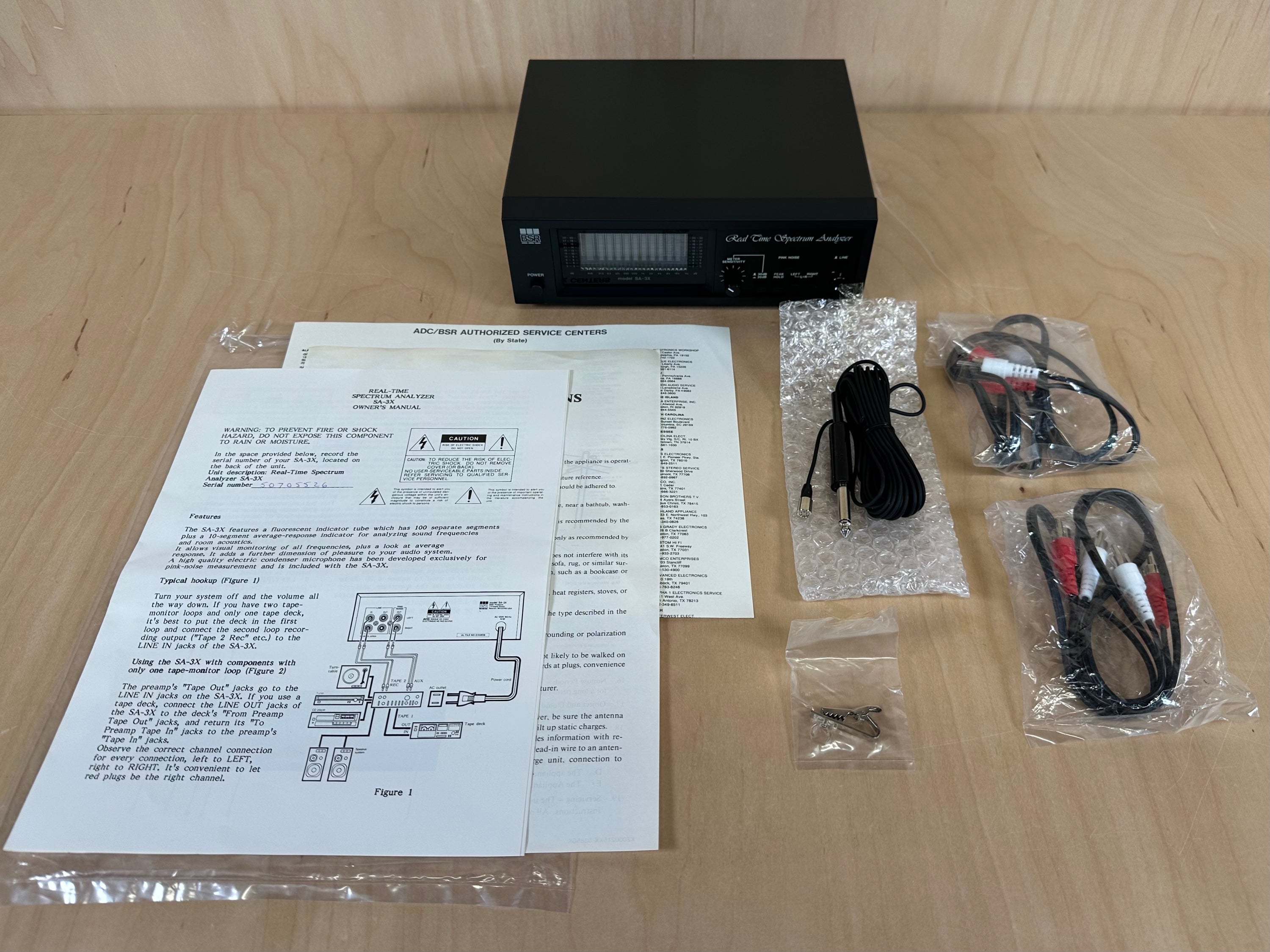 BSR SA-3X Real-Time Spectrum Analyzer w/original Box and Accessories