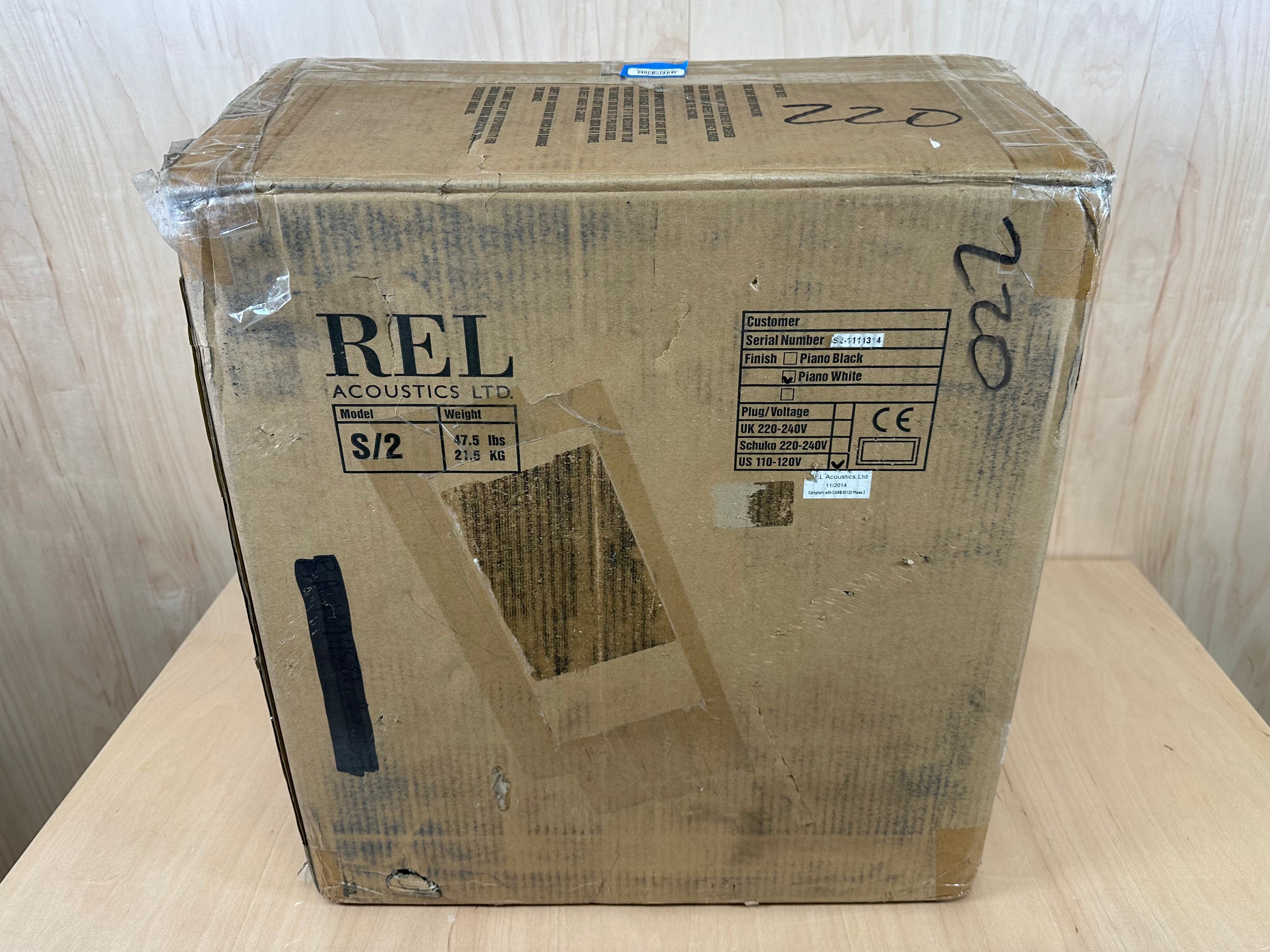 REL Acoustics S/2 10" Powered Subwoofer w/Box Gloss White