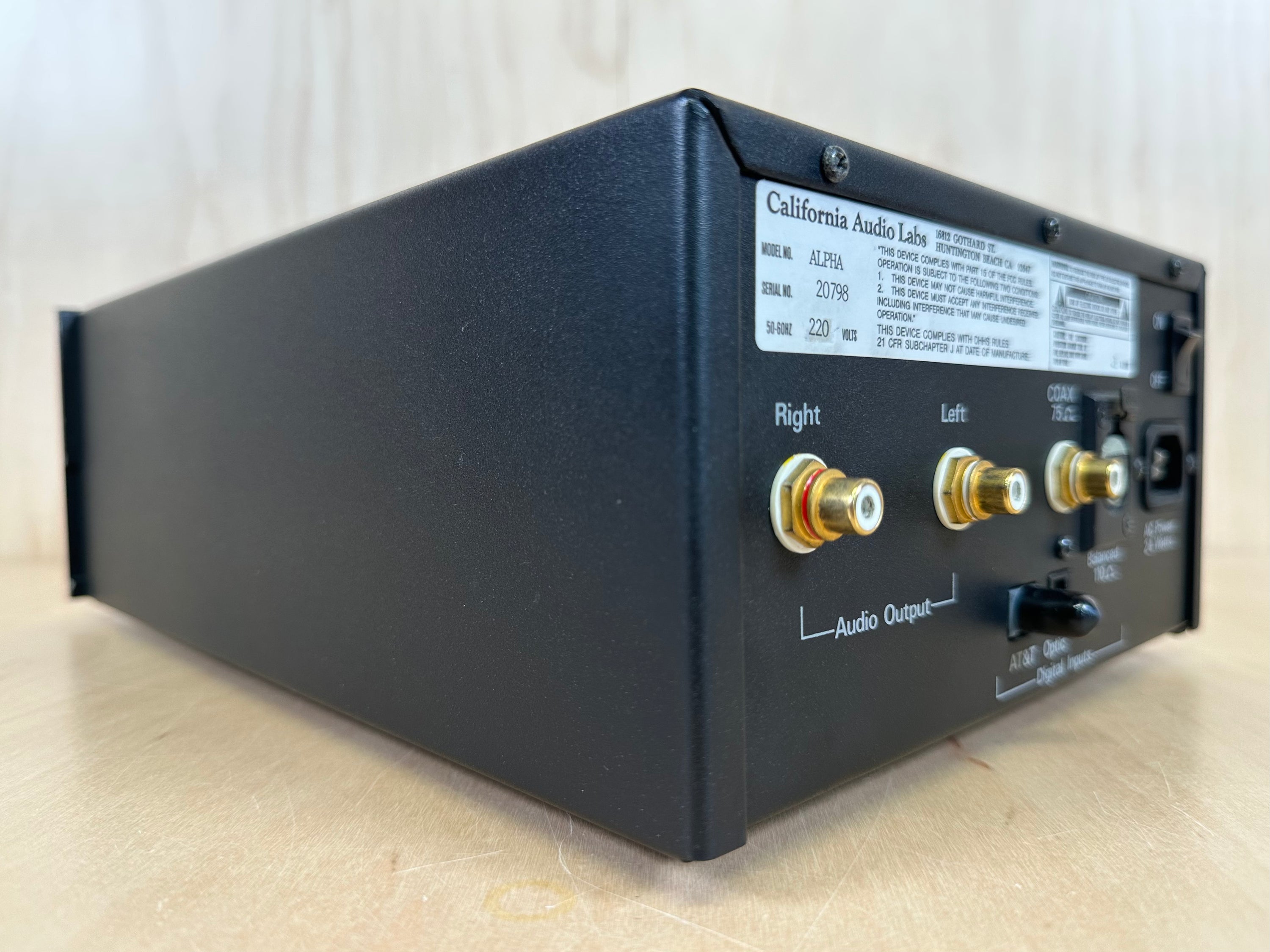 California Audio Labs Alpha Tube DAC Digital Analog Converter