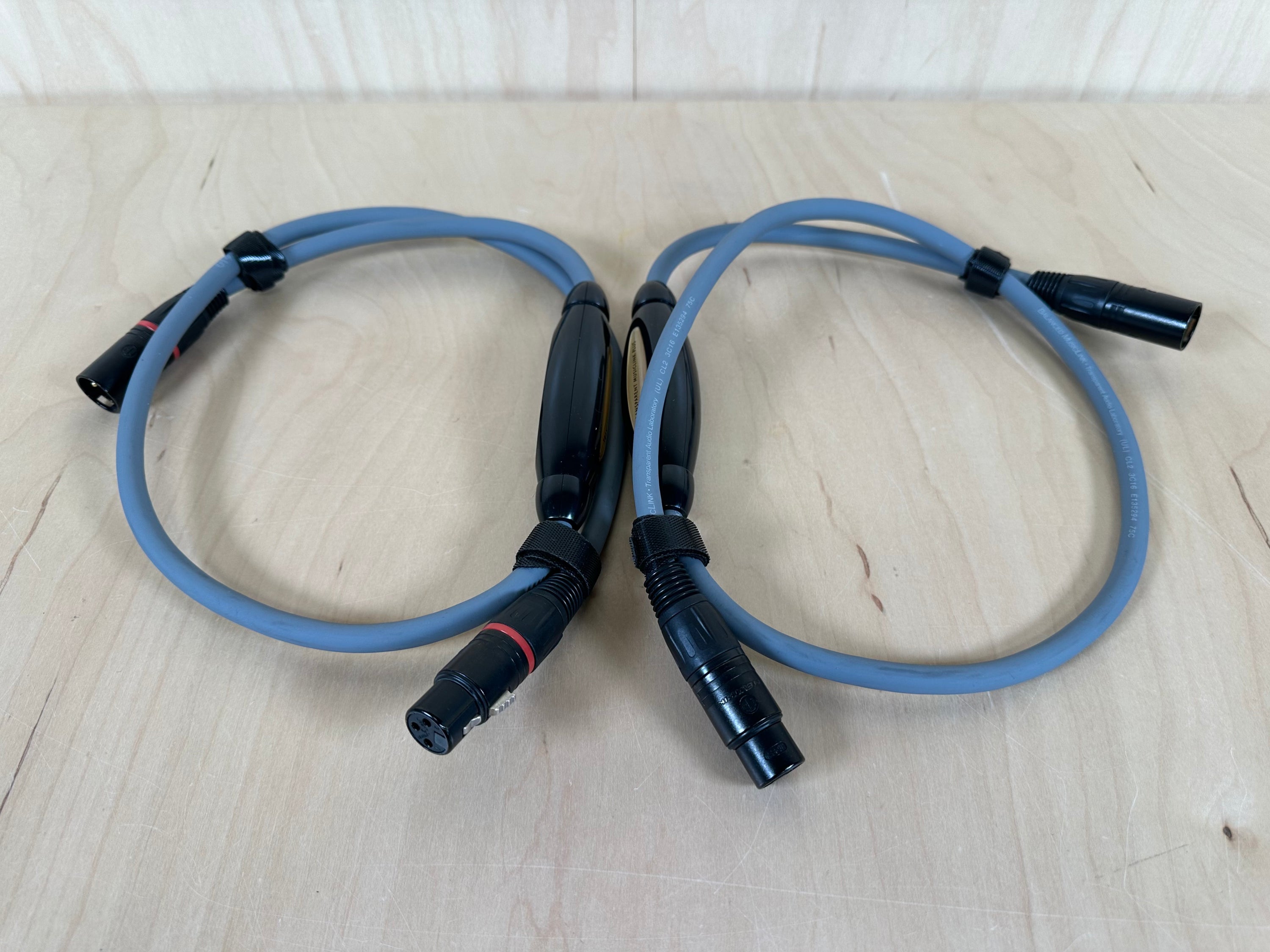 Transparent Musiclink Plus MM2 XLR Cables 1 Meter