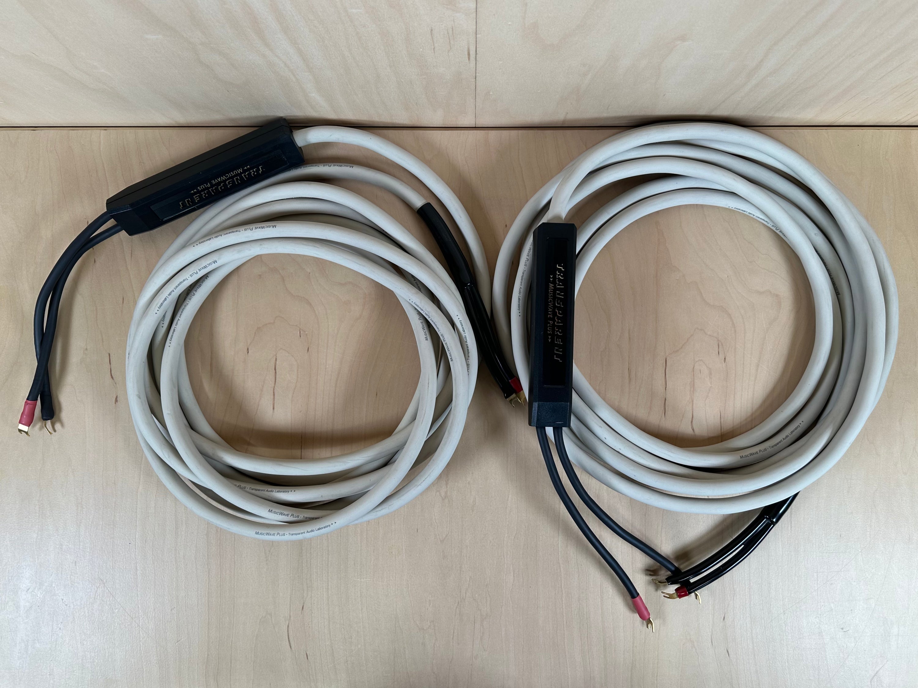 Transparent Audio Musicwave Plus 25' Speaker Cables w/Spade Connectors