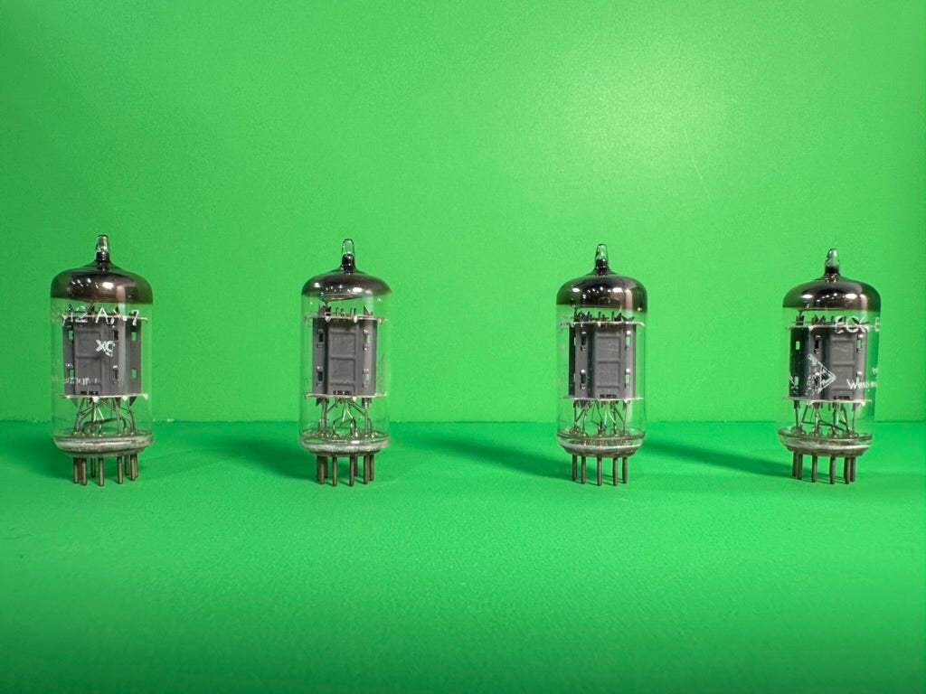 Telefunken ECC 83/12AX7 Tubes Ribbed Plate X 4 Made In West Germany