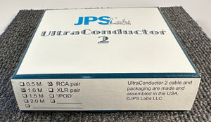 JPS Labs Ultra Conductor 2 RCA Interconnects Pair 1.0 Meter NEW