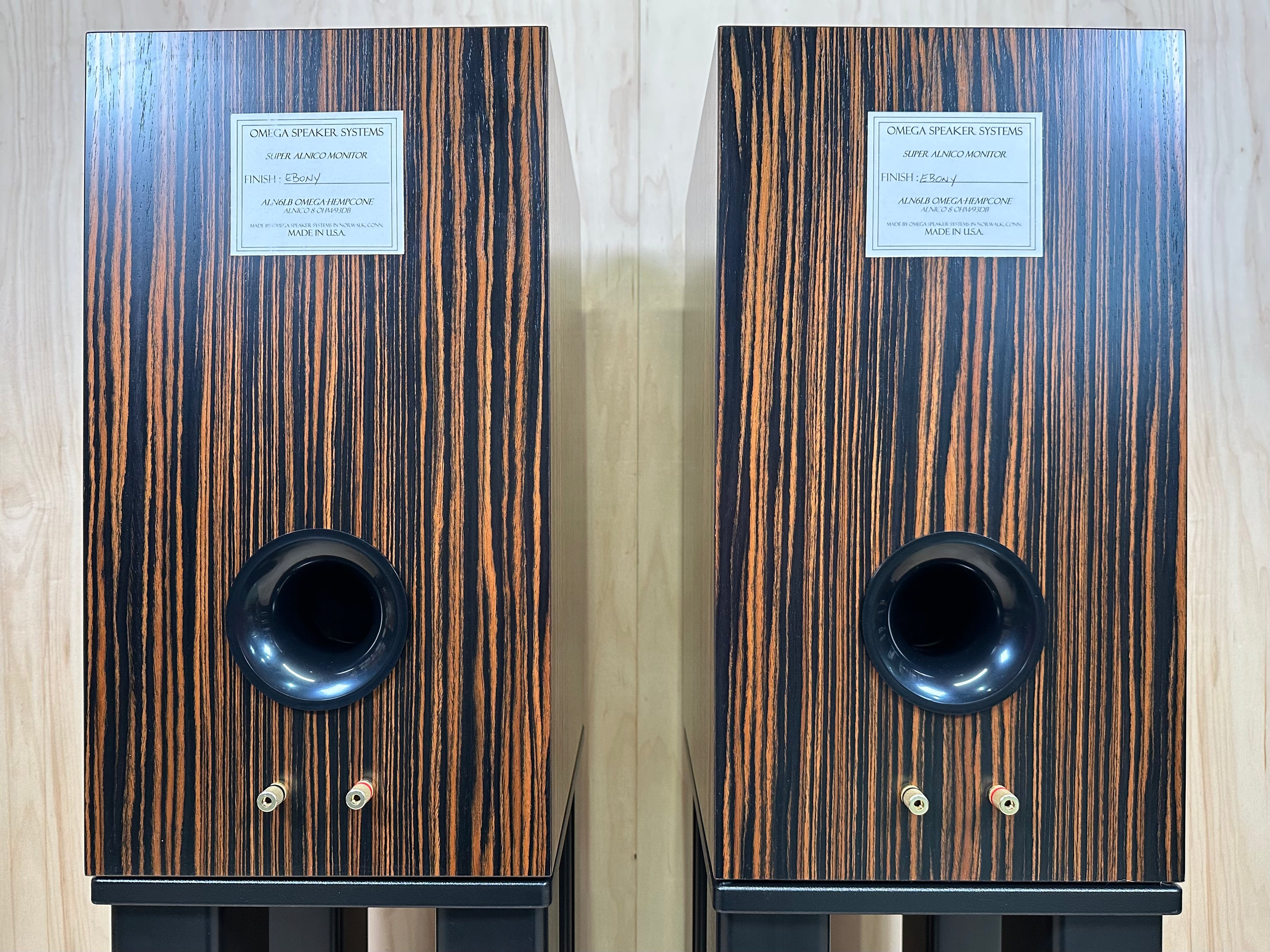 Omega Speaker Systems Super Alnico Monitors WITHOUT stands