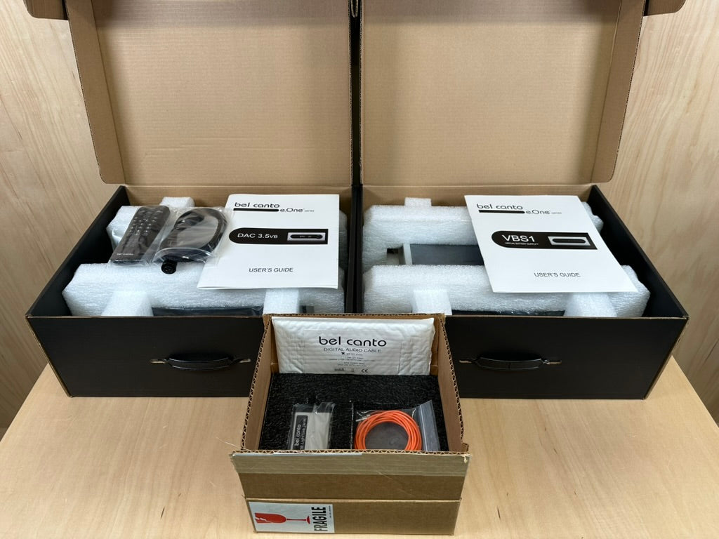 Bel Canto DAC 3.5VB, Remote, VBS1, USB Light Link, ST Fiber Cable w/Original Boxes