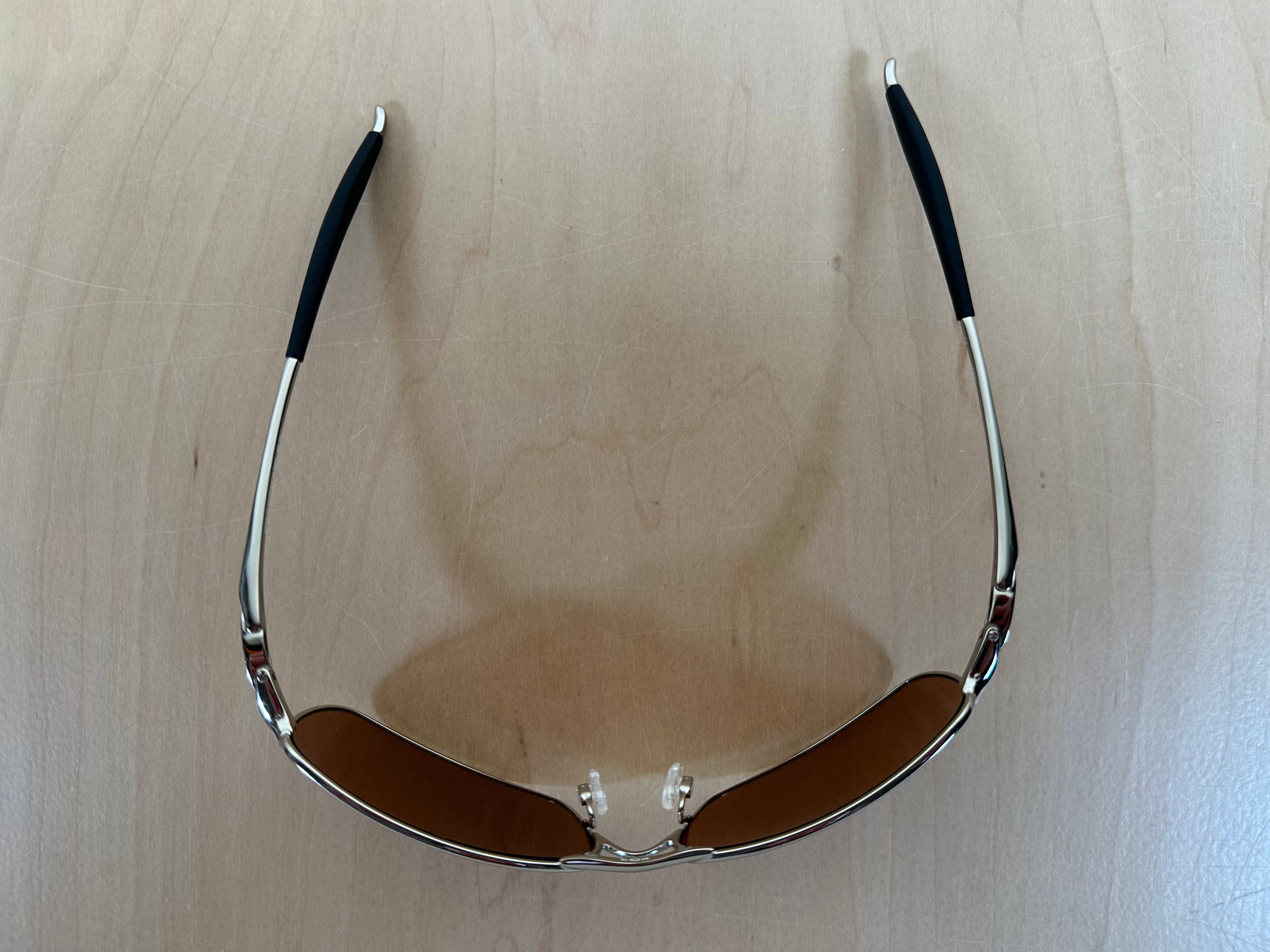 Oakley Crosshair 2.0 Sunglasses Polished Chrome Frames w/Brown Lenses