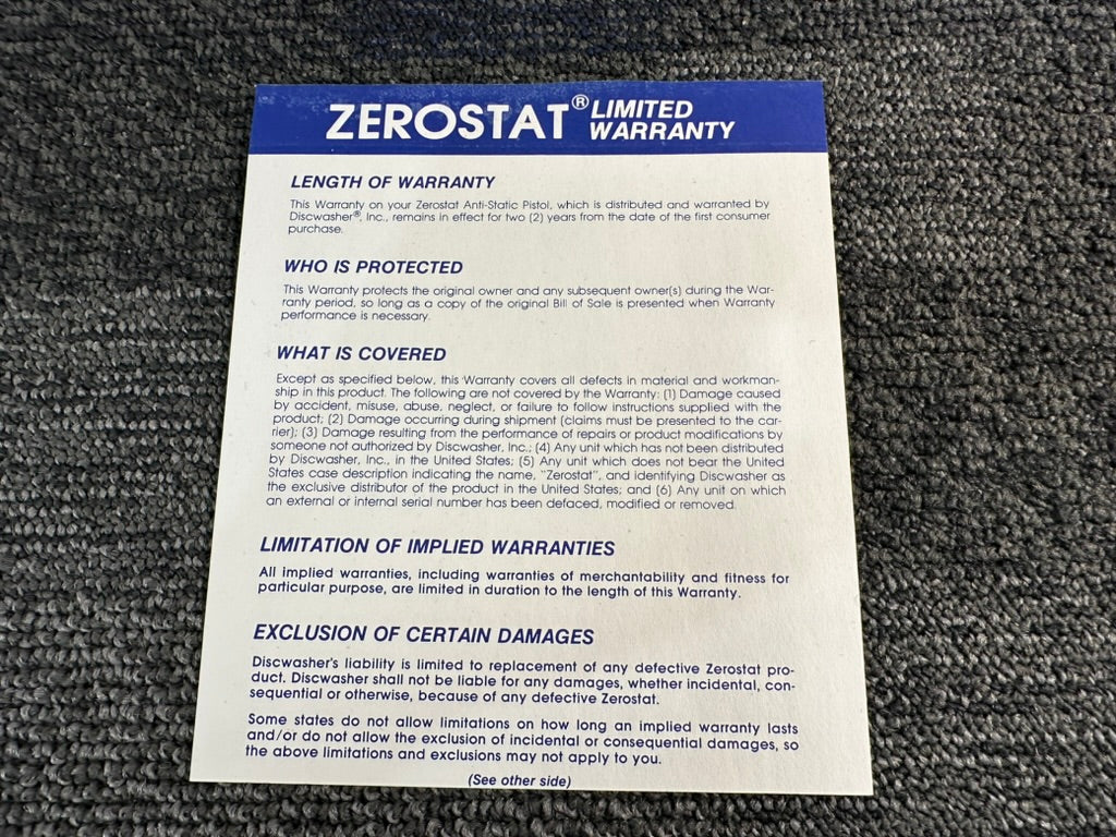 Zerostat Anti-Static Gun Made in England Vintage