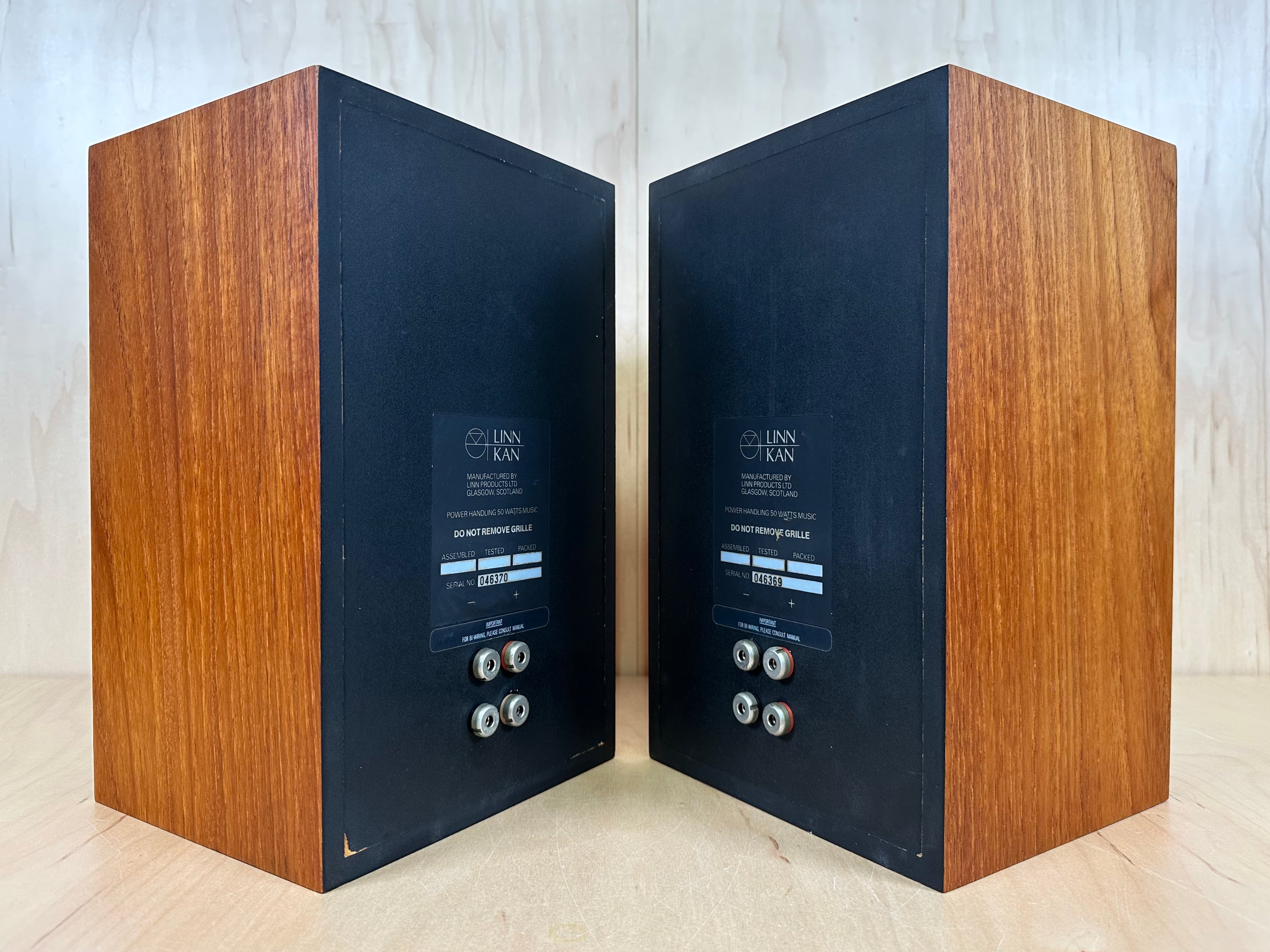 Linn Kan Speakers Bi-Wireable w/Consecutive Serial Numbers
