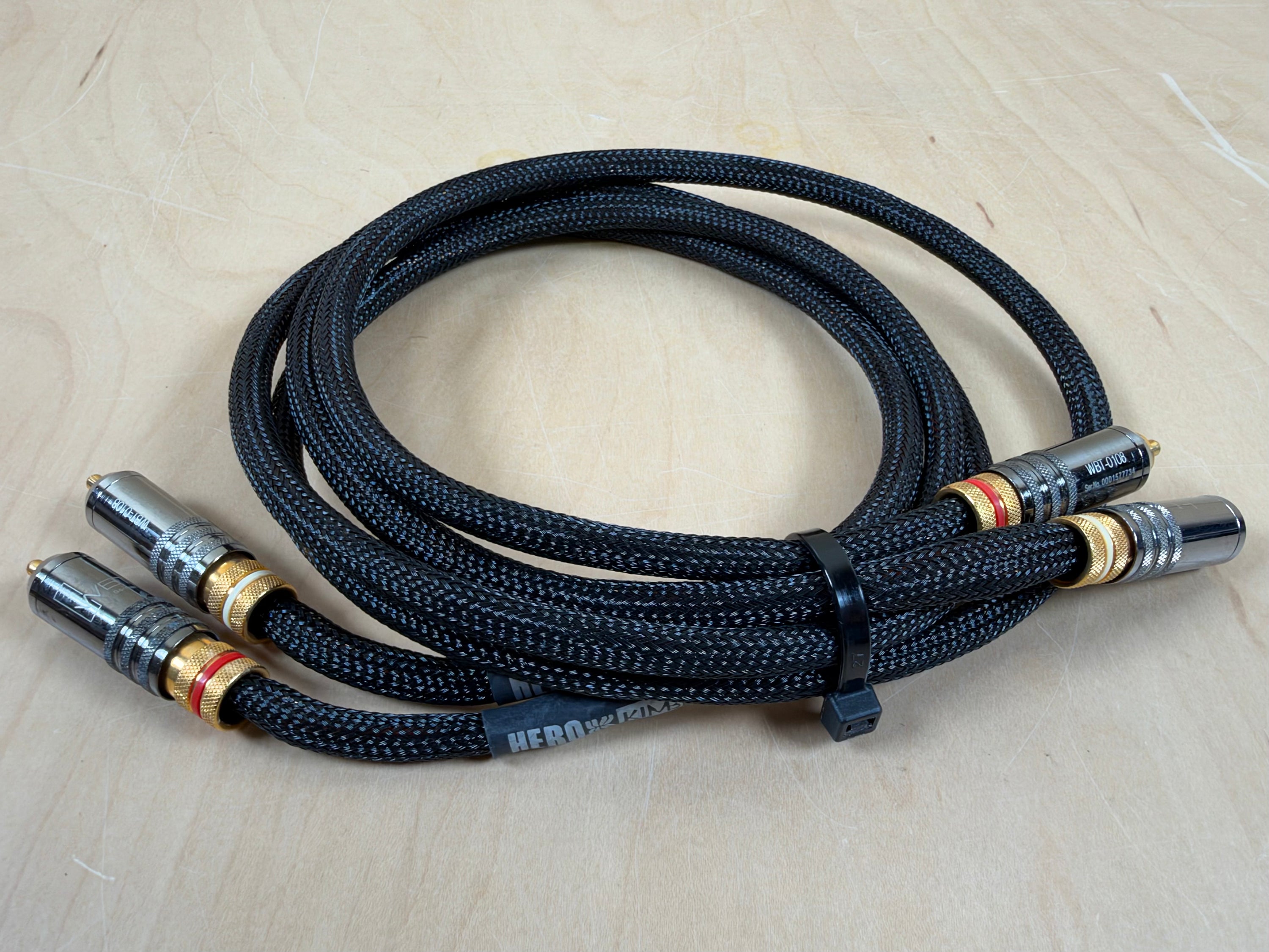 Kimber Kable Hero RCA Interconnects w/WBT-0108 Connectors 1 Meter Pair