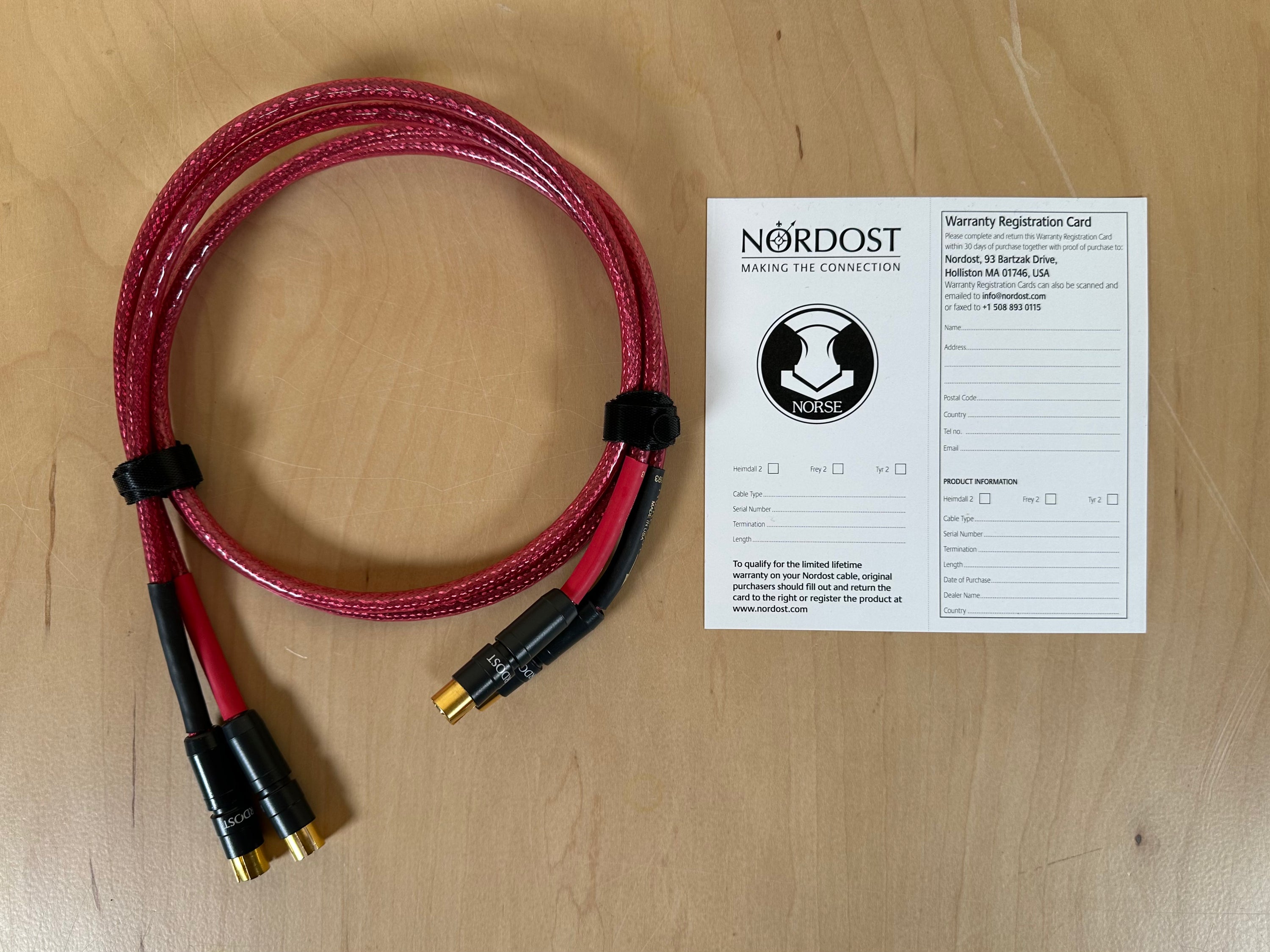 Nordost Heimdall 2 RCA Interconnects 1 meter pair