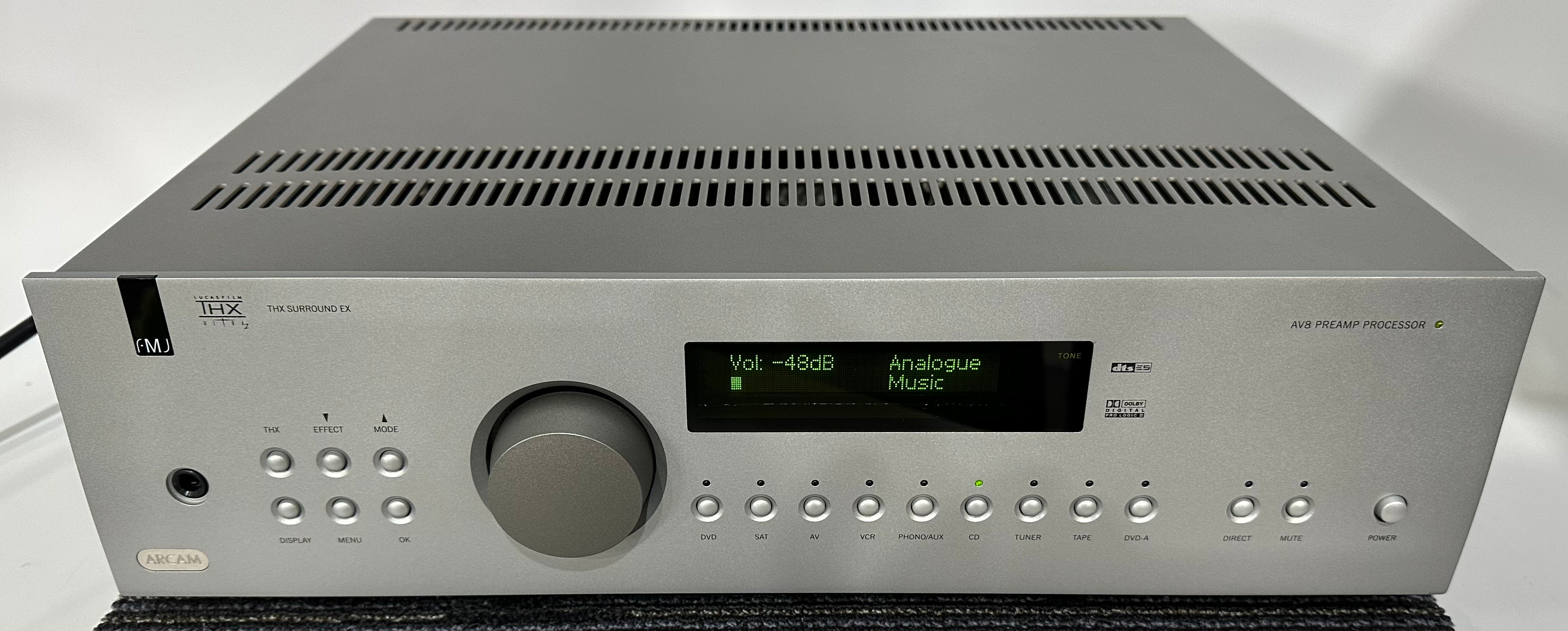 Arcam FMJ AV8 Preamp Processor Multi Channel THX w/Remote  			