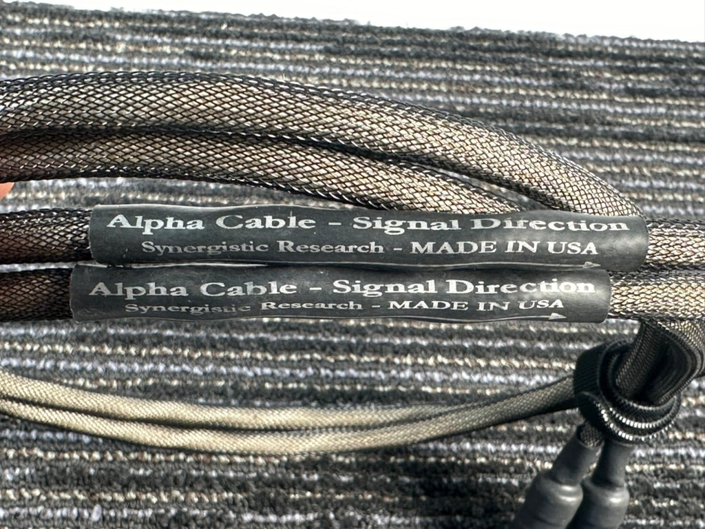 Synergistic Research Alpha Cable RCA Interconnects 1 Meter Pair