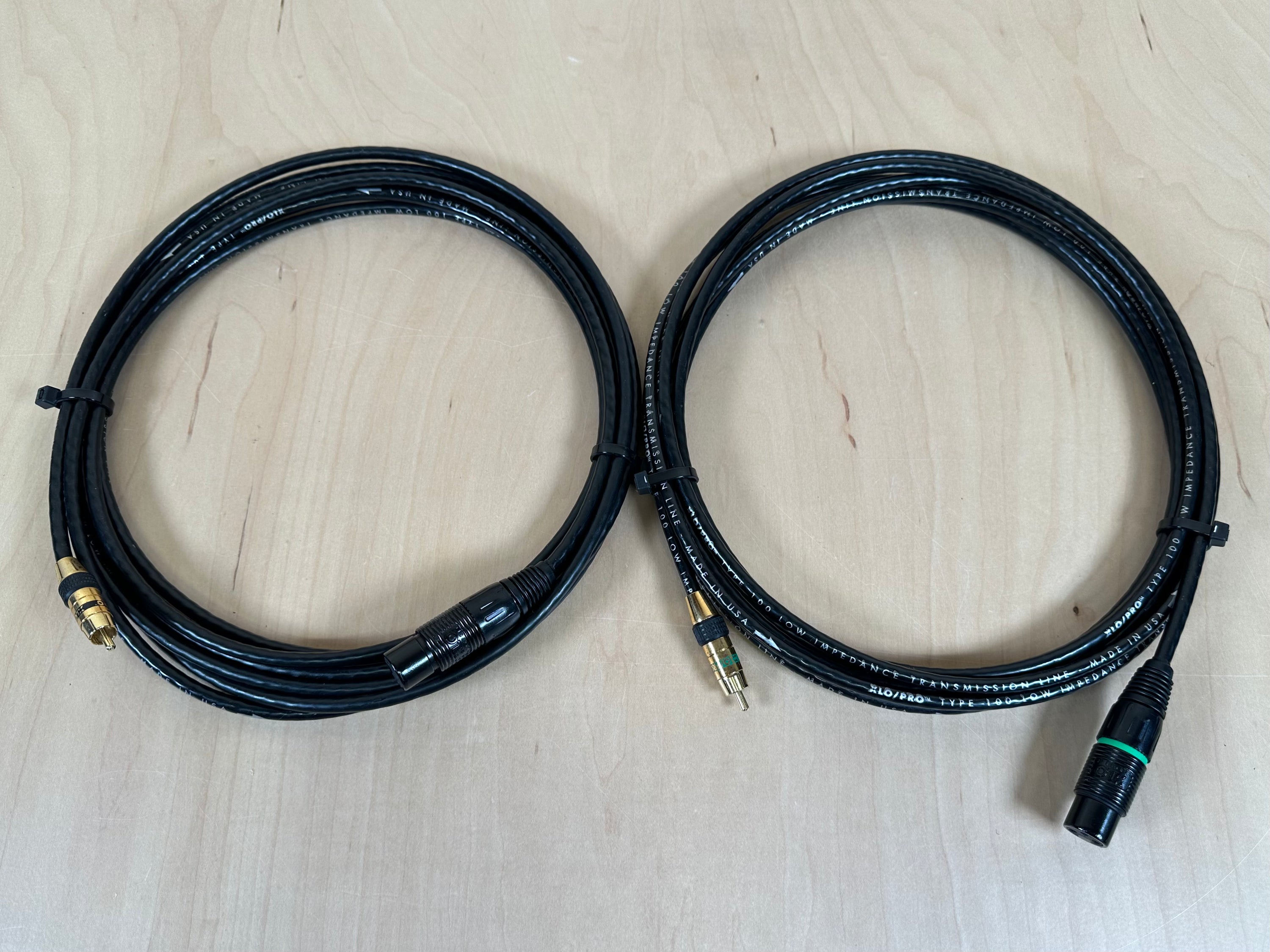 XLO/PRO 102 XLR to RCA Interconnects 5 Meters Factory Custom