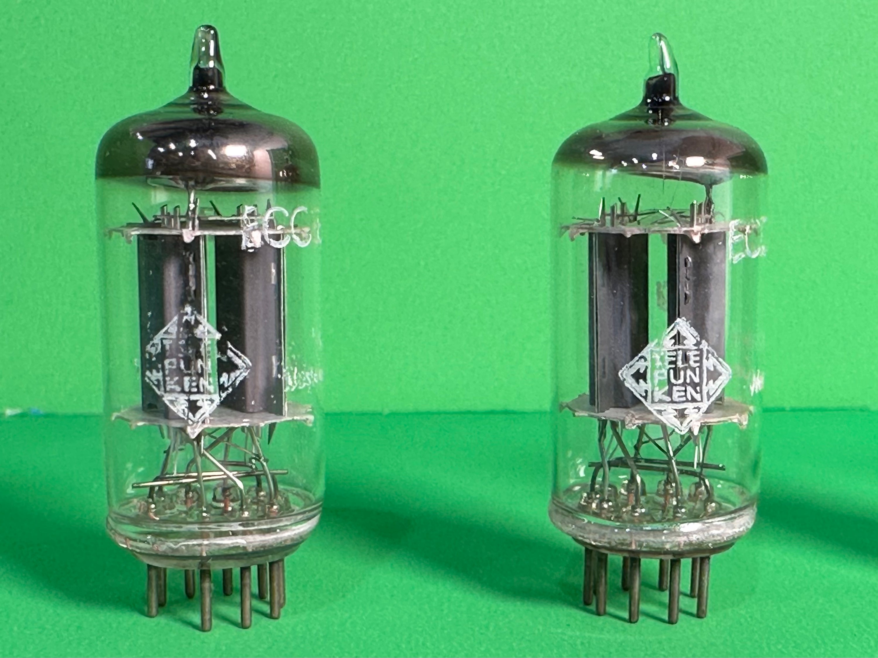 Telefunken ECC 83/12AX7 Tubes Ribbed Plate X 4 Made In West Germany