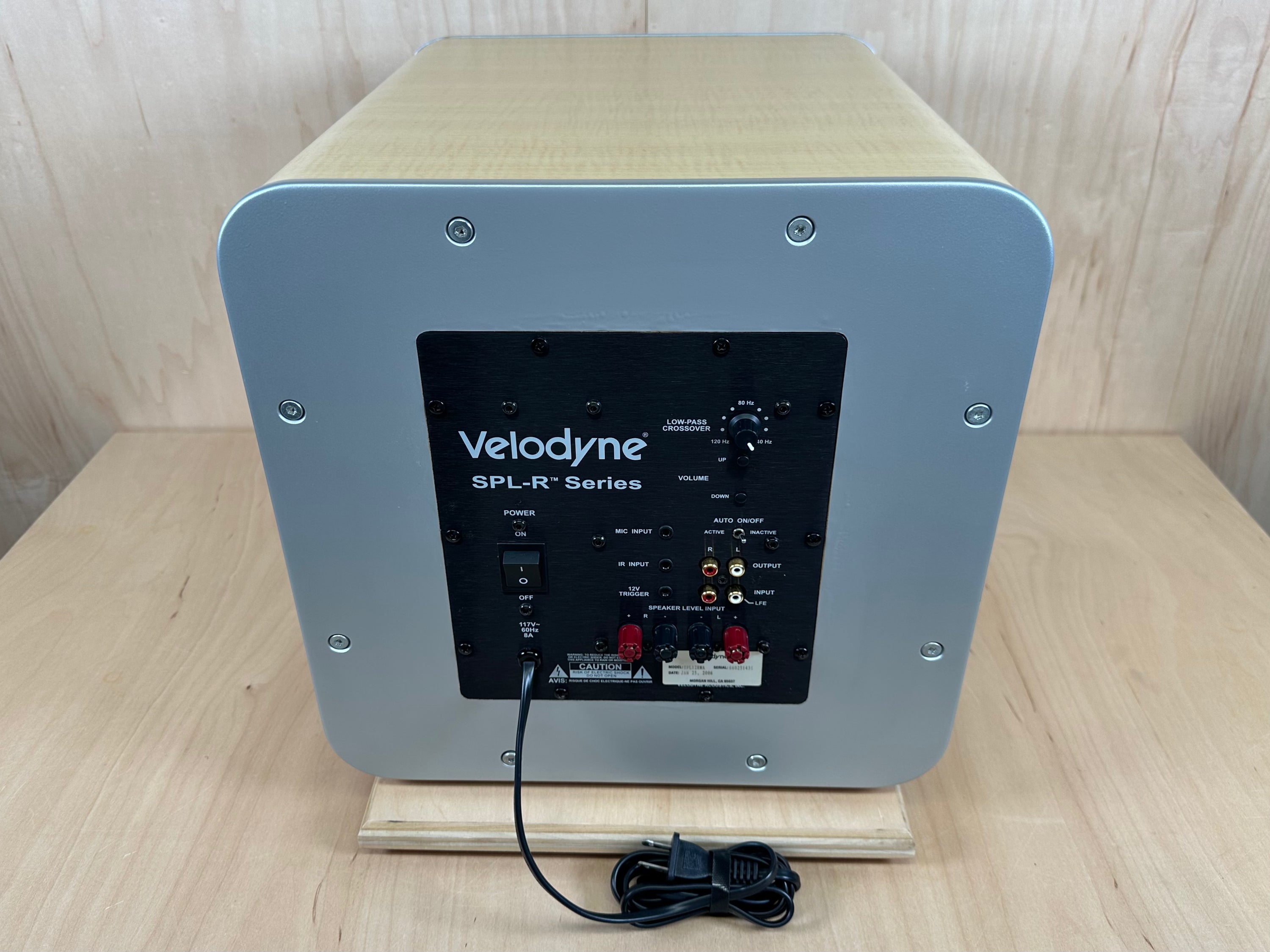 Velodyne SPL12RMA 12" SPL-R Series Powered Subwoofer Light Maple