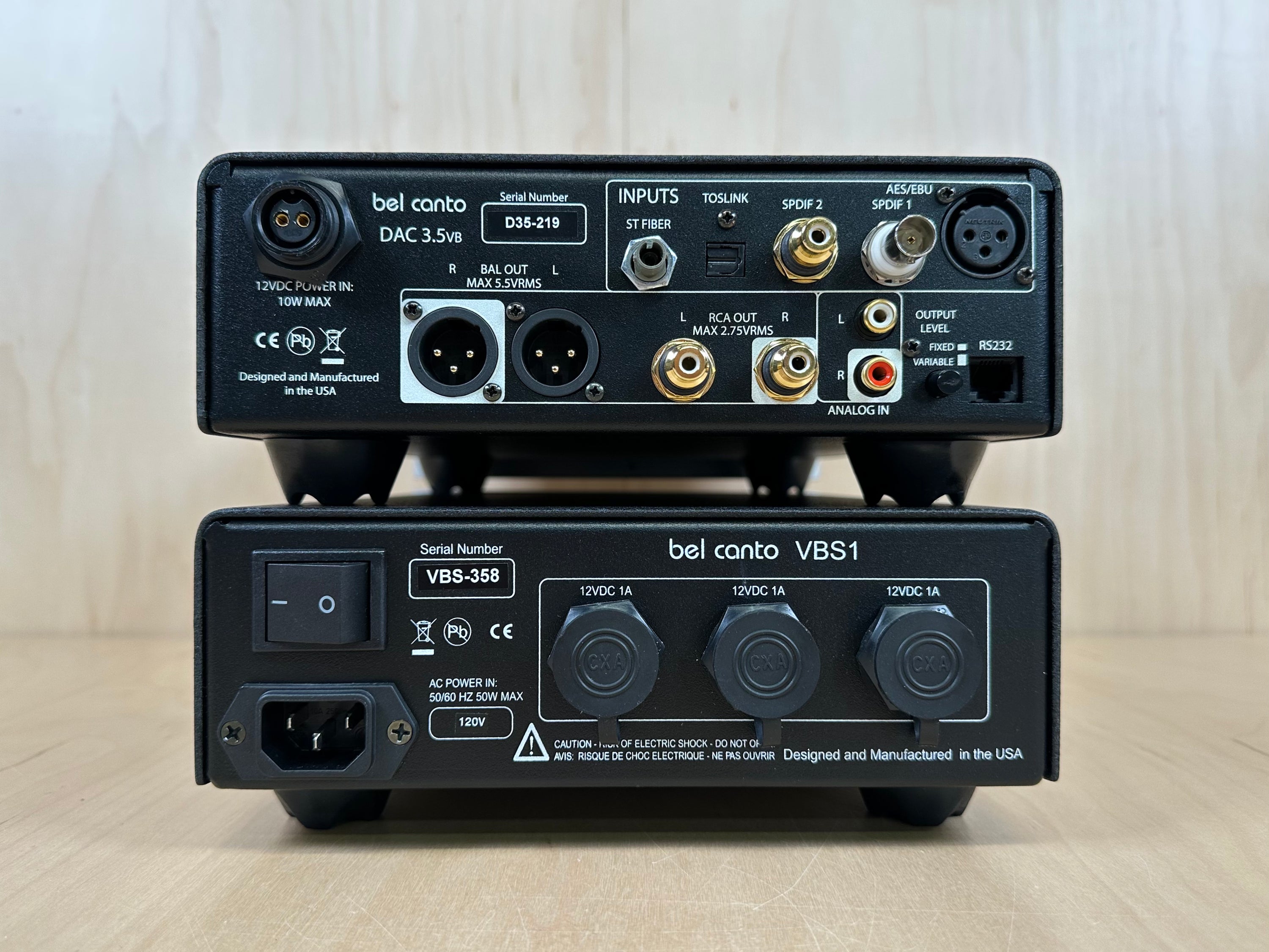 Bel Canto DAC 3.5VB, Remote, VBS1, USB Light Link, ST Fiber Cable w/Original Boxes