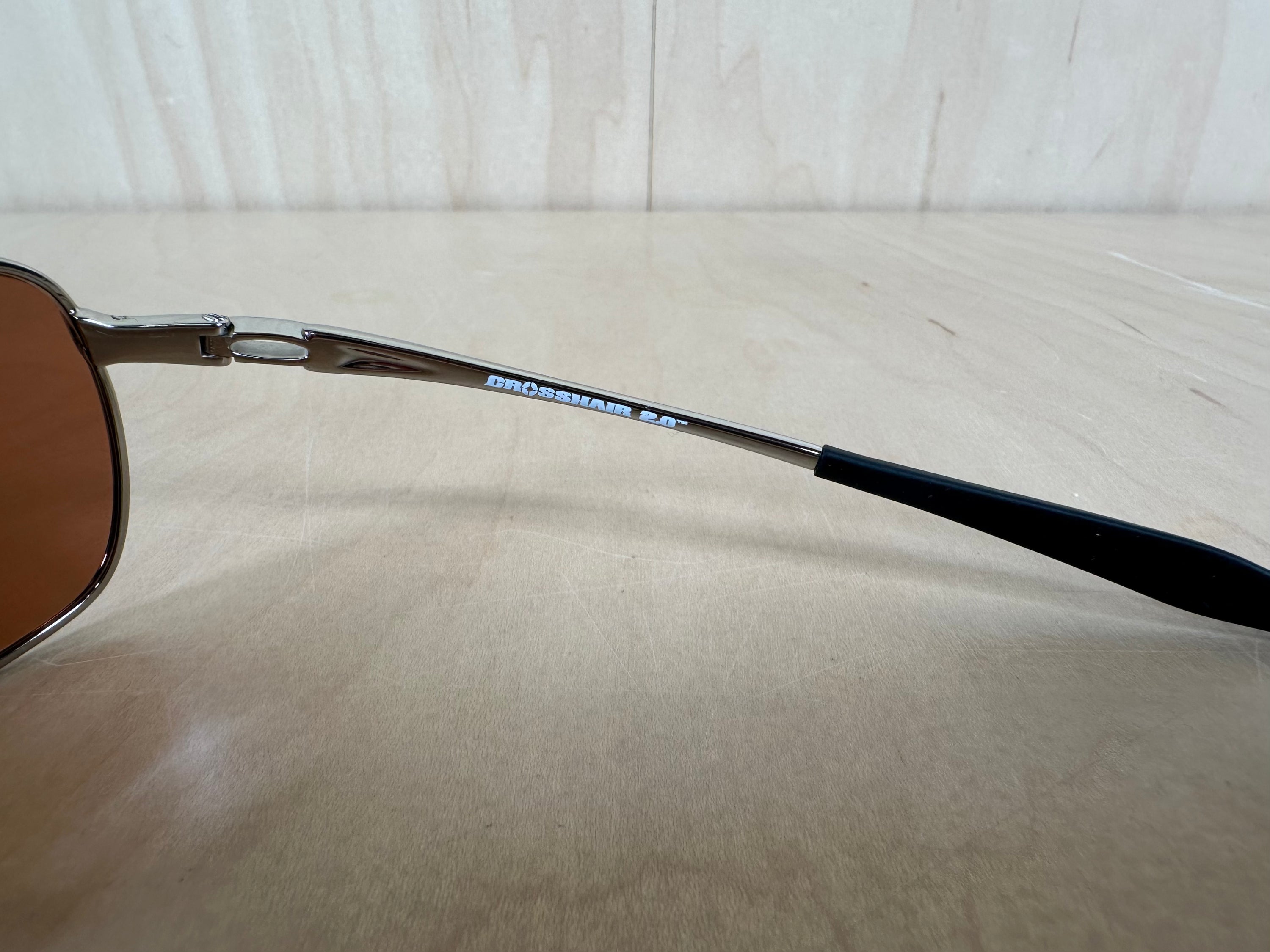 Oakley Crosshair 2.0 Sunglasses Polished Chrome Frames w/Brown Lenses