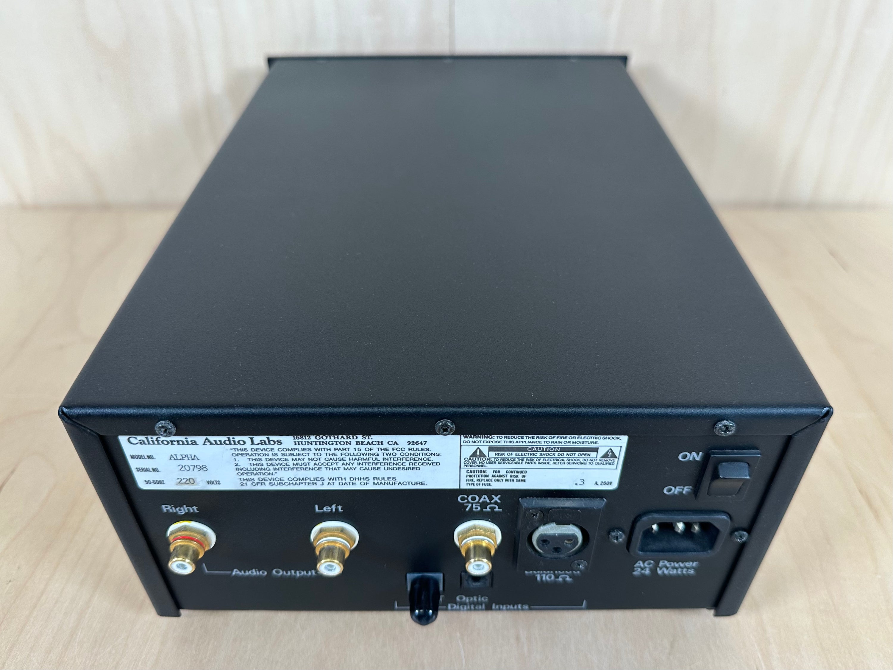 California Audio Labs Alpha Tube DAC Digital Analog Converter