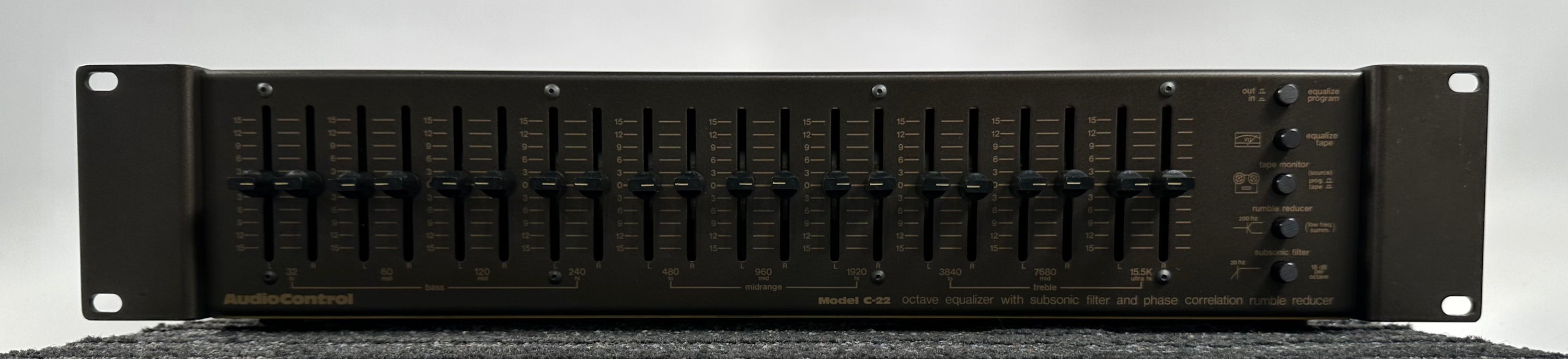 Audio Control Model C-22 Octave Equalizer w/Rack Mount Ears