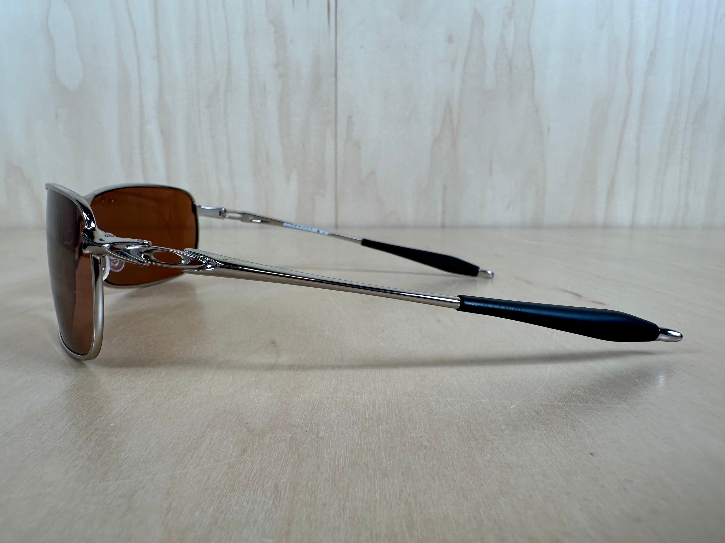 Oakley Crosshair 2.0 Sunglasses Polished Chrome Frames w/Brown Lenses