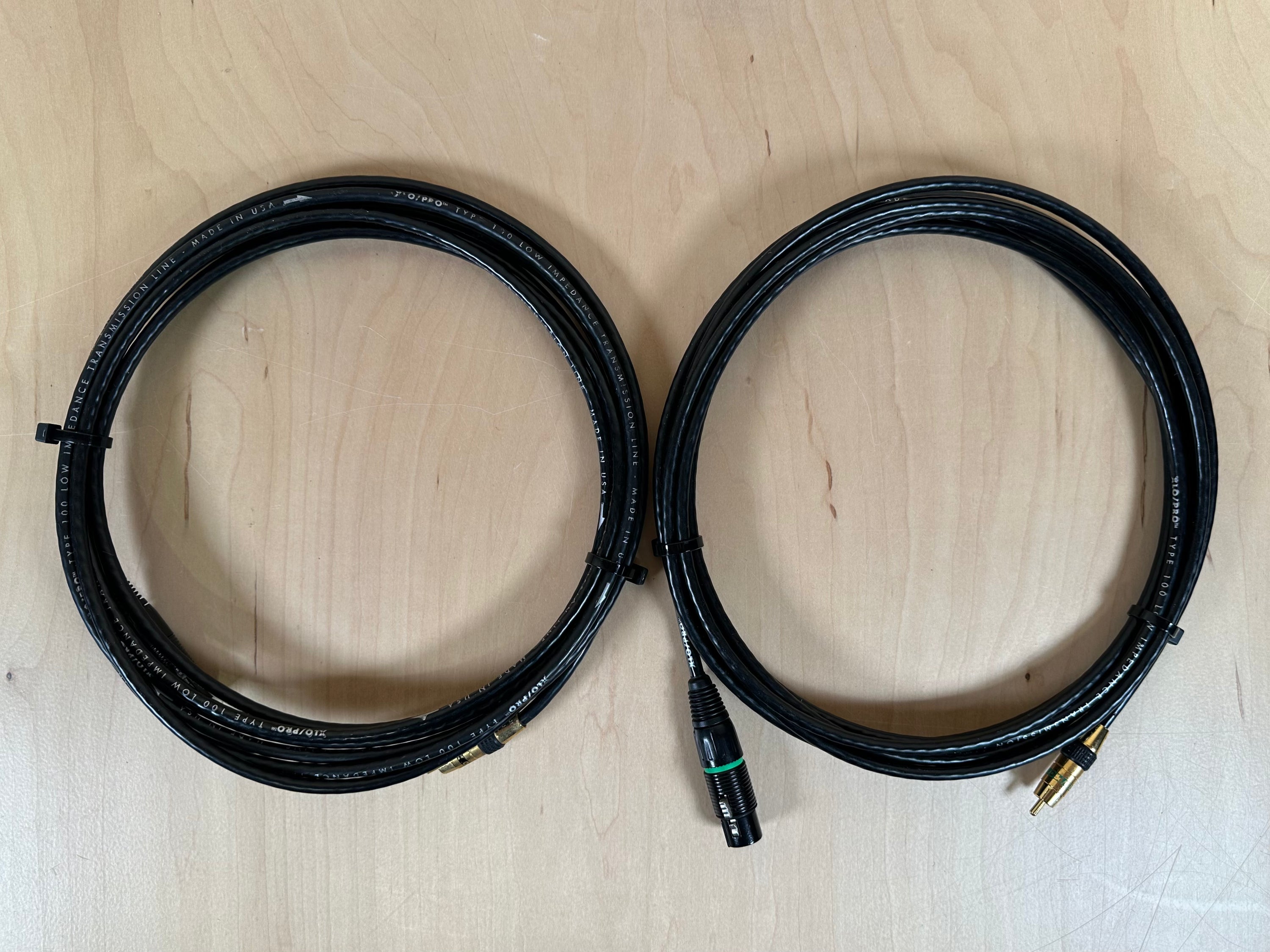 XLO/PRO 102 XLR to RCA Interconnects 5 Meters Factory Custom