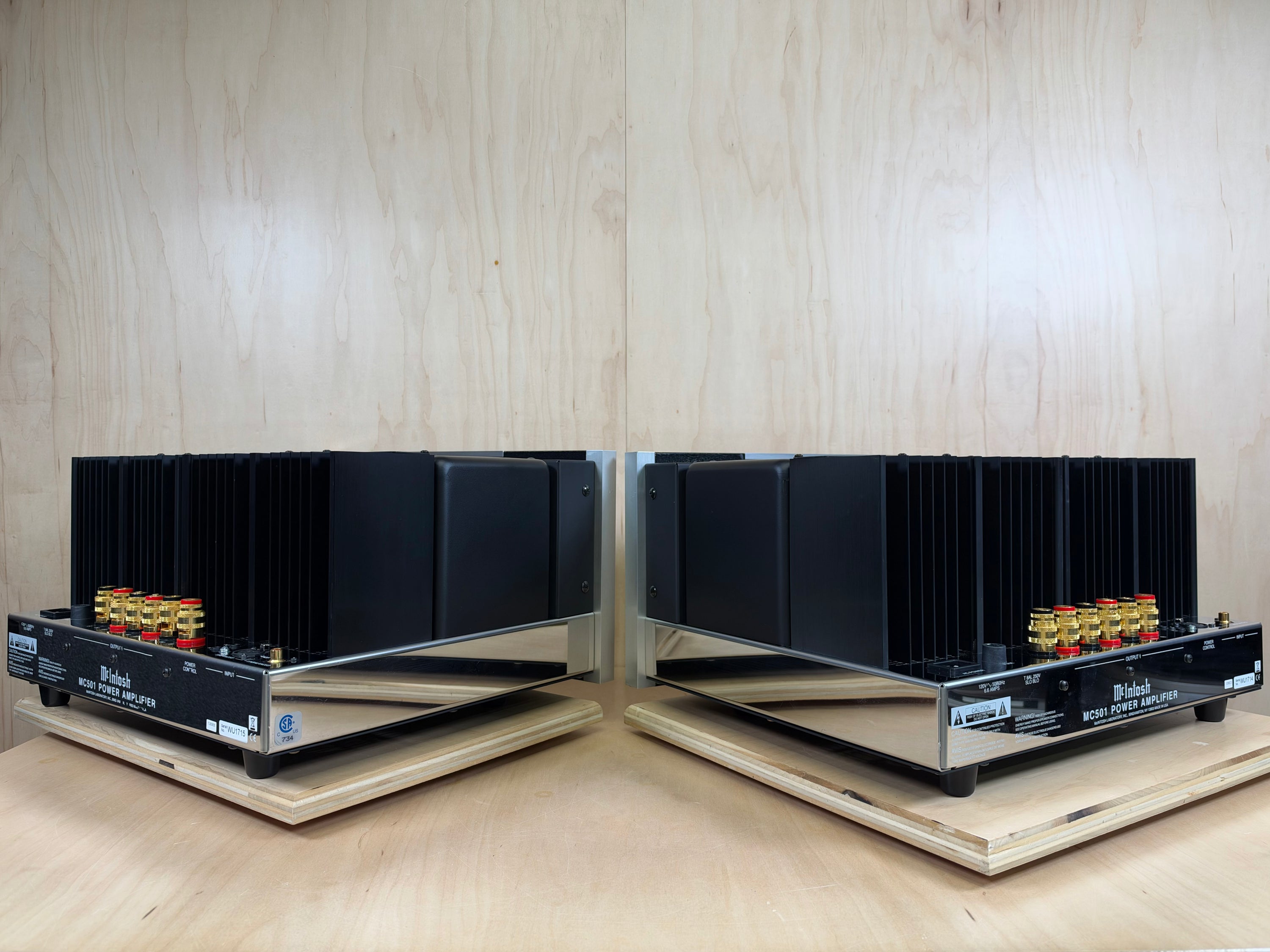 McIntosh MC501 Power Amplifiers w/ Consecutive Serial Numbers