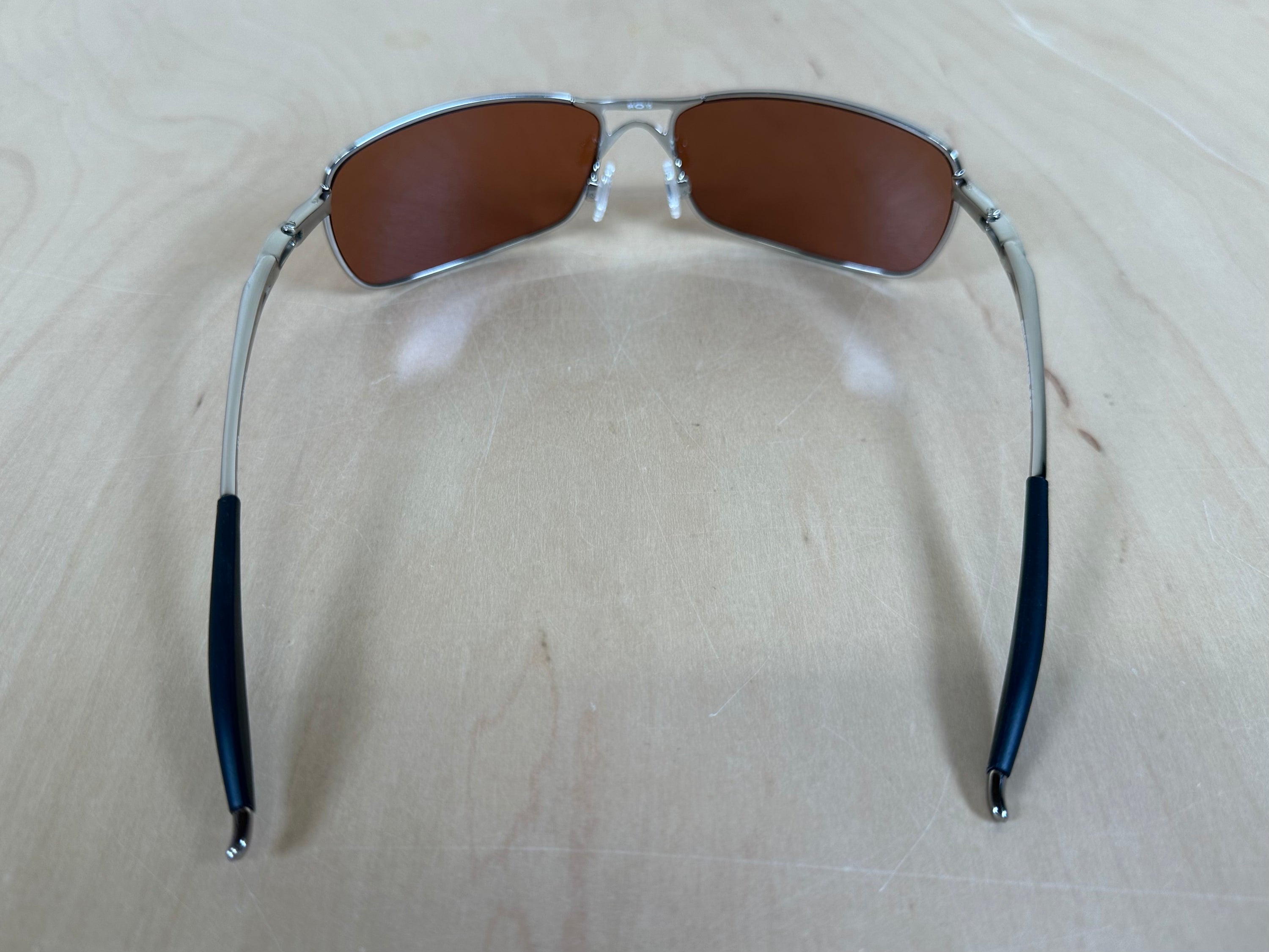 Oakley Crosshair 2.0 Sunglasses Polished Chrome Frames w/Brown Lenses
