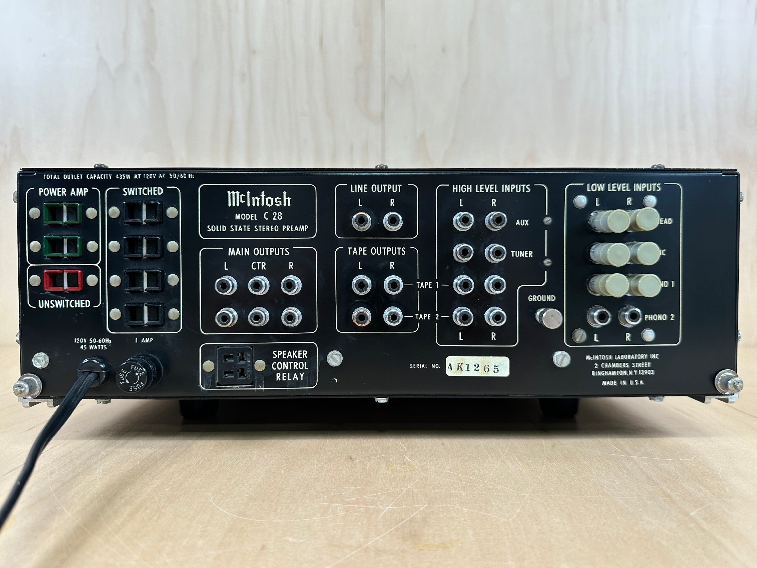 McIntosh C28 Stereophonic Preamplifier