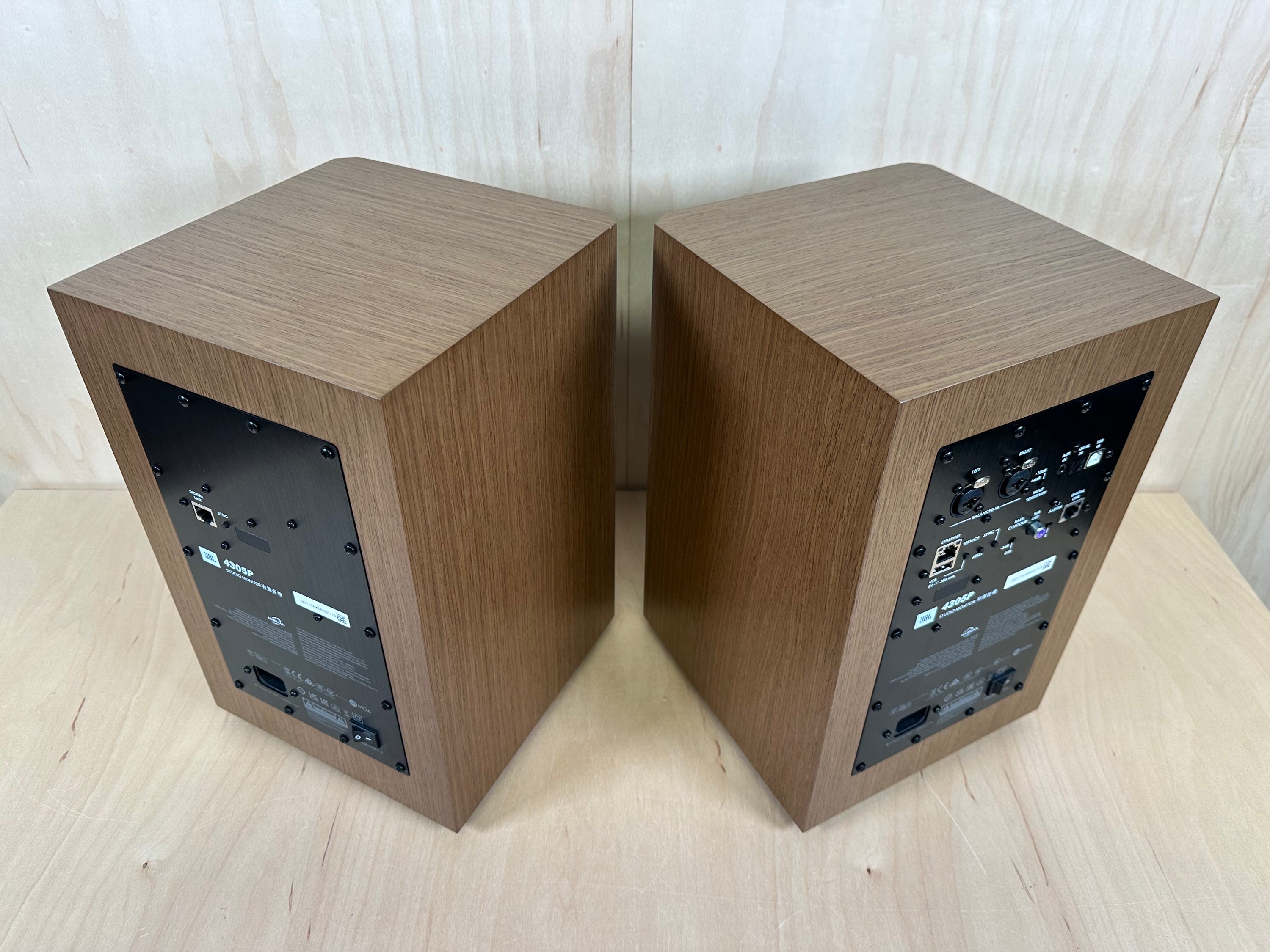 JBL 4305P Studio Monitors w/ Natural Walnut Finish