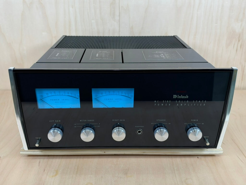 Mcintosh MC2105 Solid State Power Amplifier Serviced w/New Factory Box