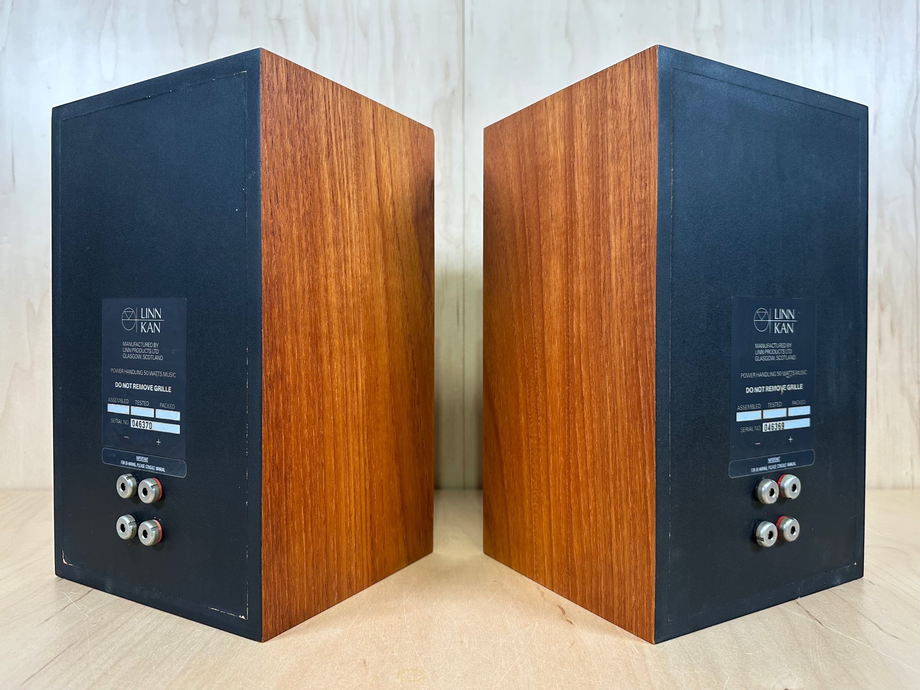 Linn Kan Speakers Bi-Wireable w/Consecutive Serial Numbers