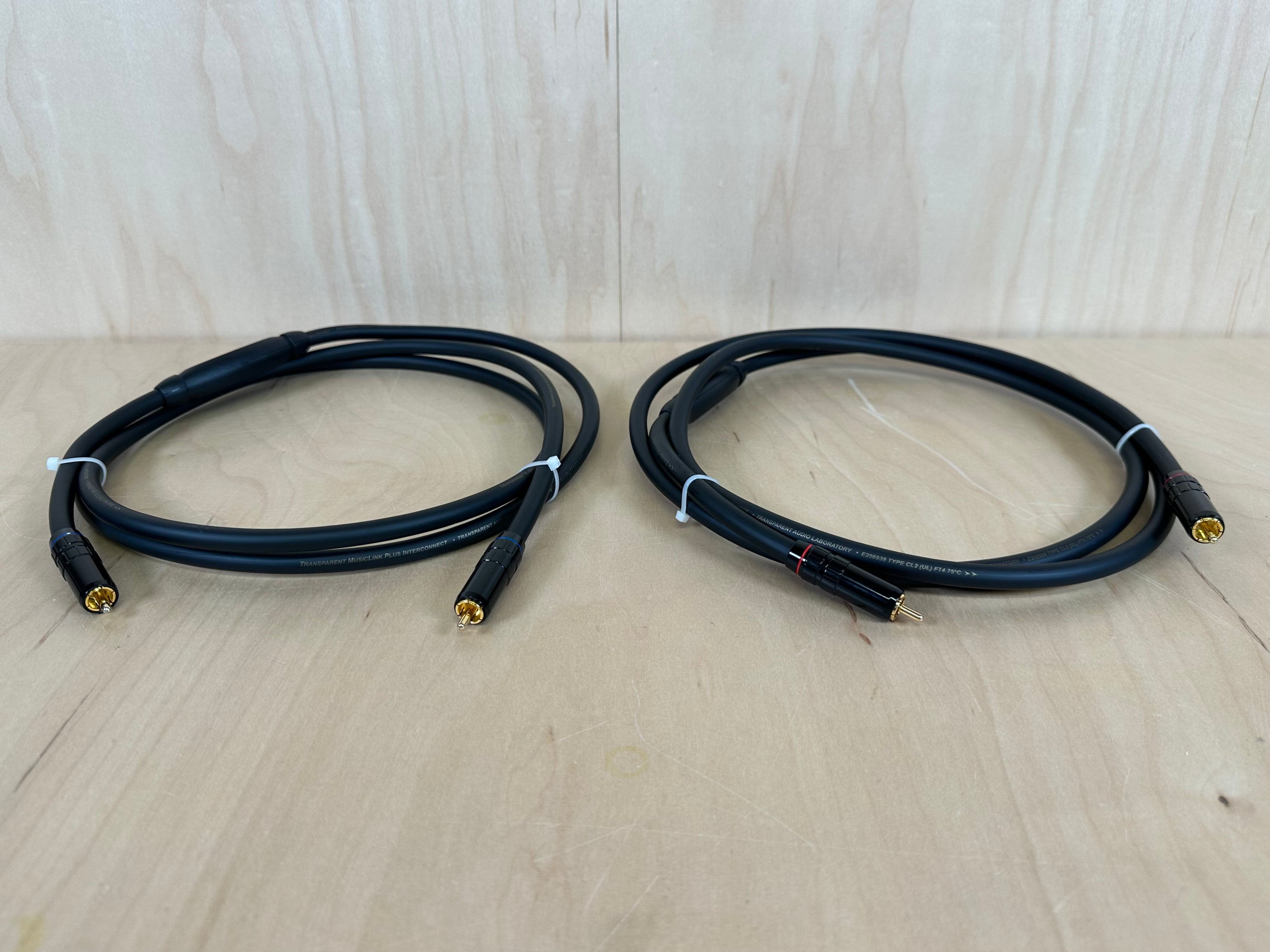 Transparent Audio Musiclink Plus Phono Gen 5 Interconnects 2 Meters RCA