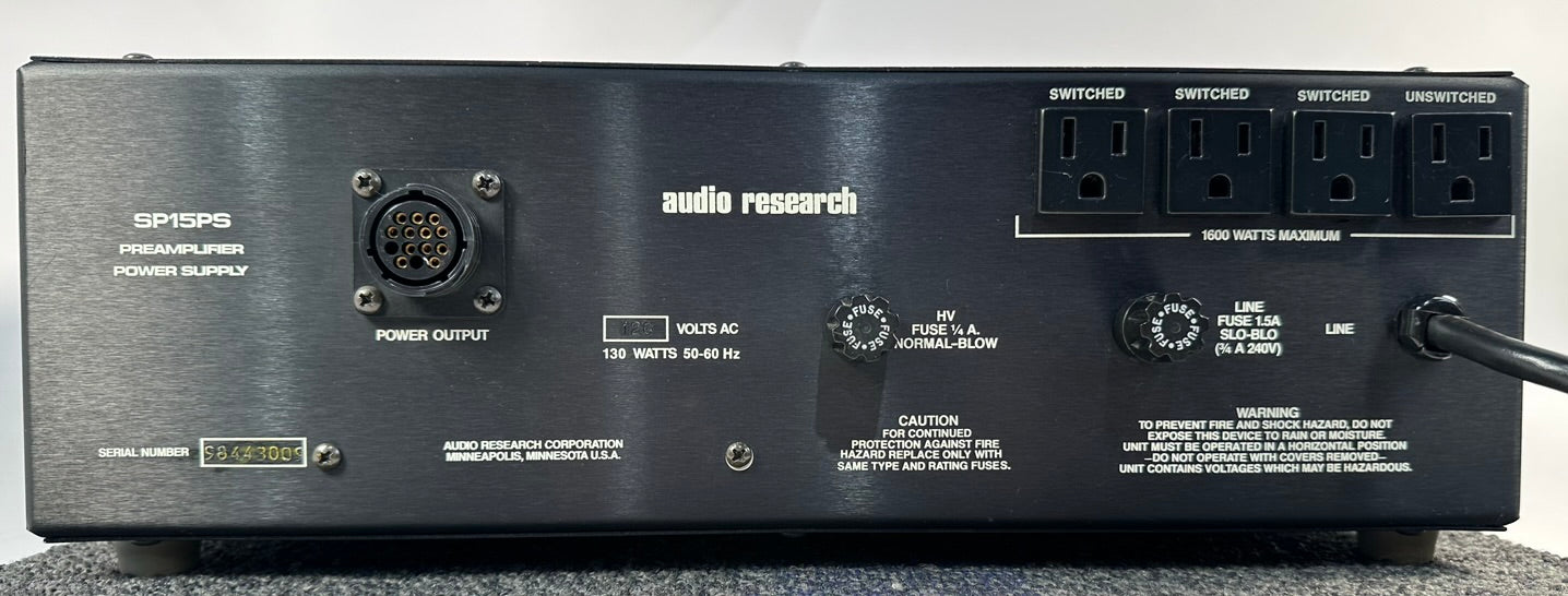 Audio Research SP15 Hybrid Tube Preamplifier w/External SP15PS Power Supply