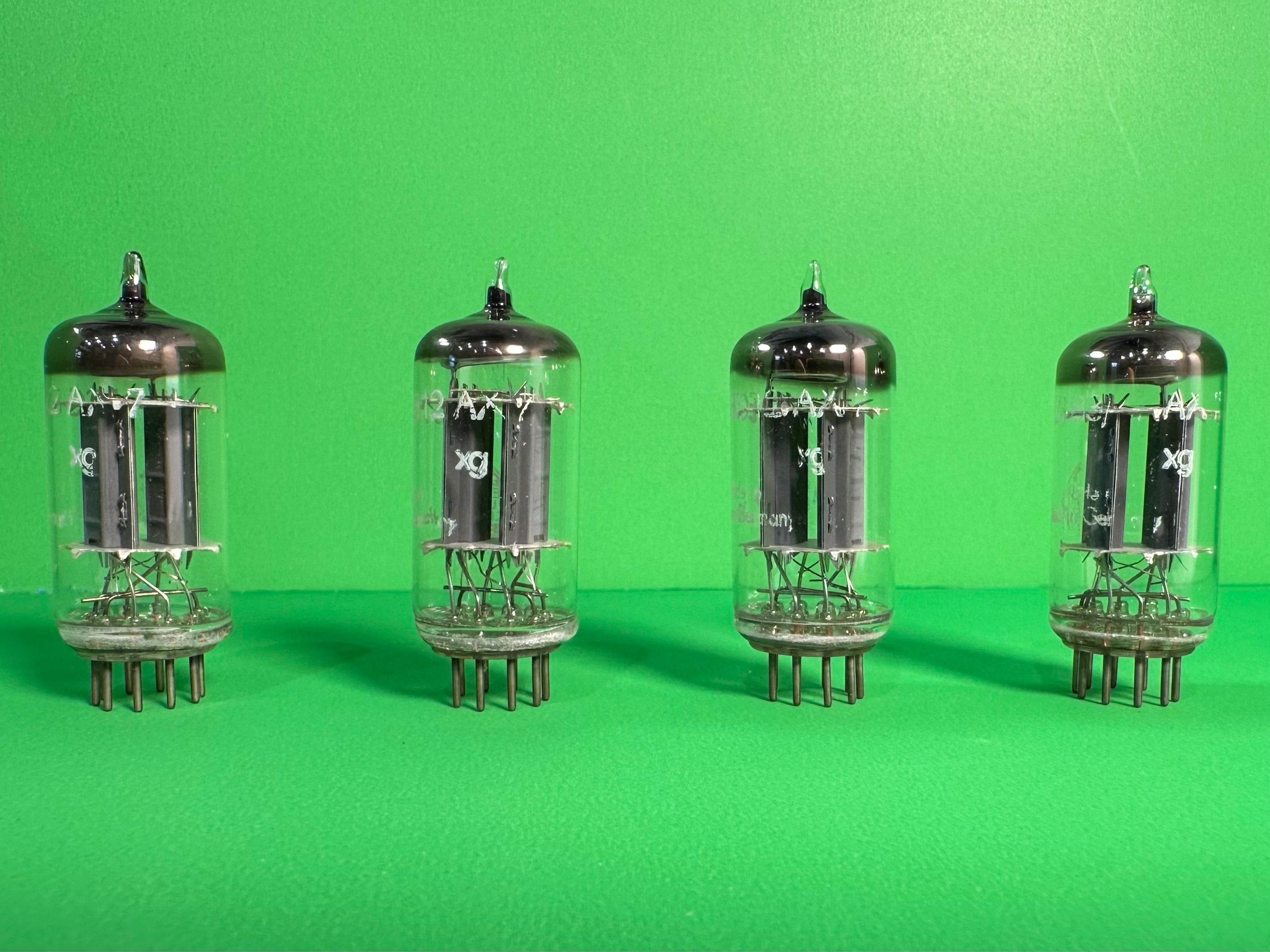 Telefunken ECC 83/12AX7 Tubes Ribbed Plate X 4 Made In West Germany