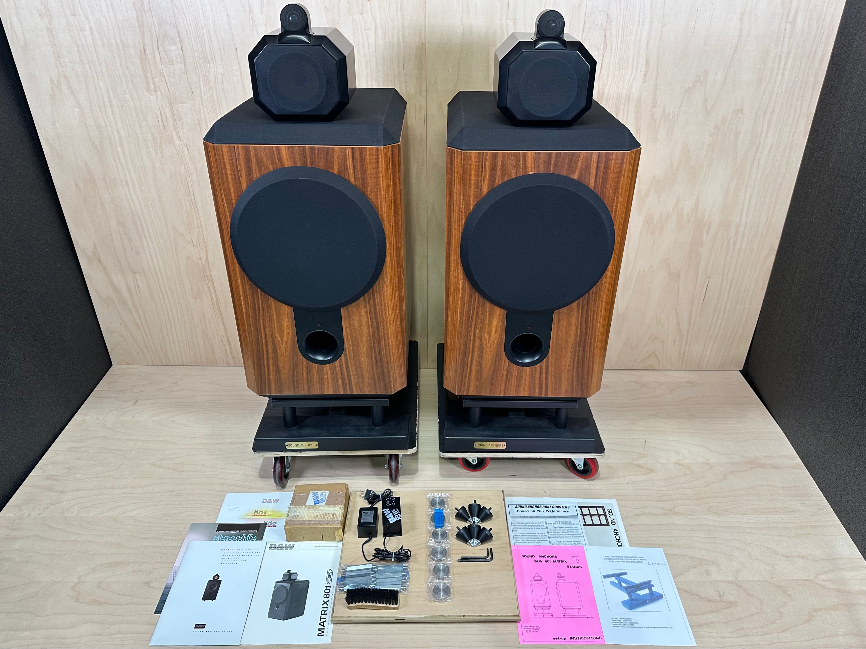 Bowers & Wilkins B&W Matrix 801 Series 2 Speakers & Sound Anchor Stands