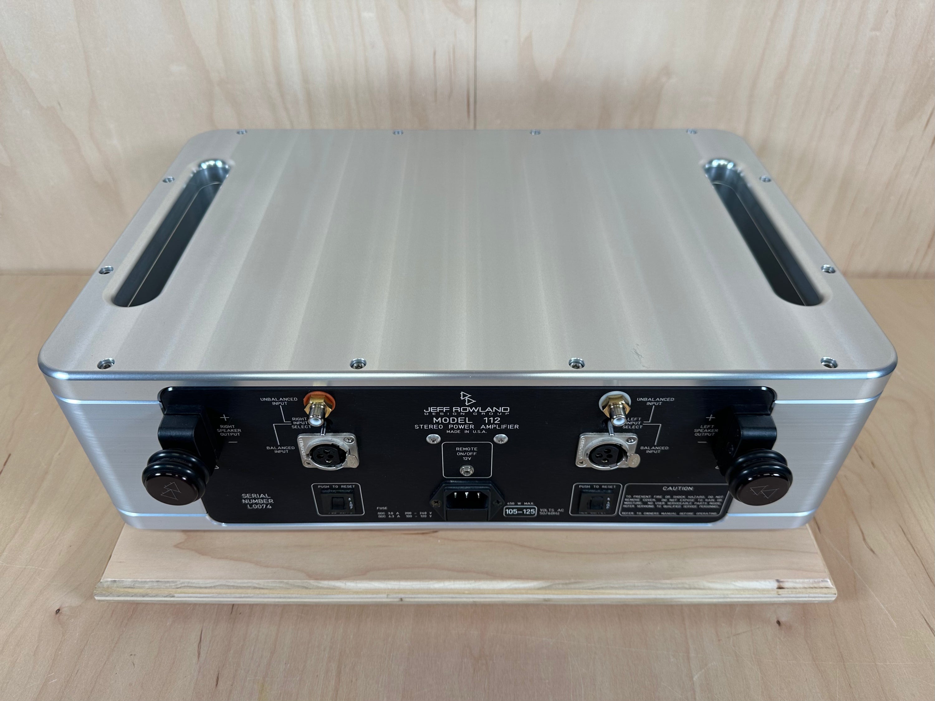 Jeff Rowland Model 112 Stereo Power Amplifier Serviced