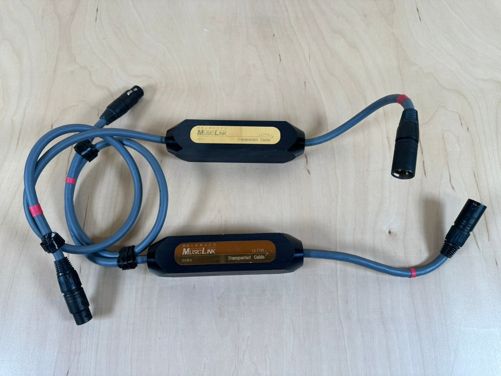 Transparent Audio MusicLink Ultra Balanced XLR Interconnects 1 Meter  			