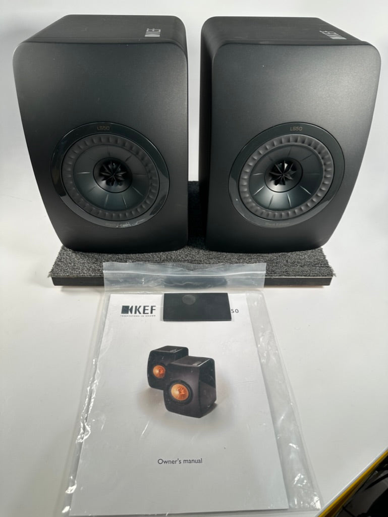 KEF LS50 Black Edition Matte Black Matched Pair, Original Box