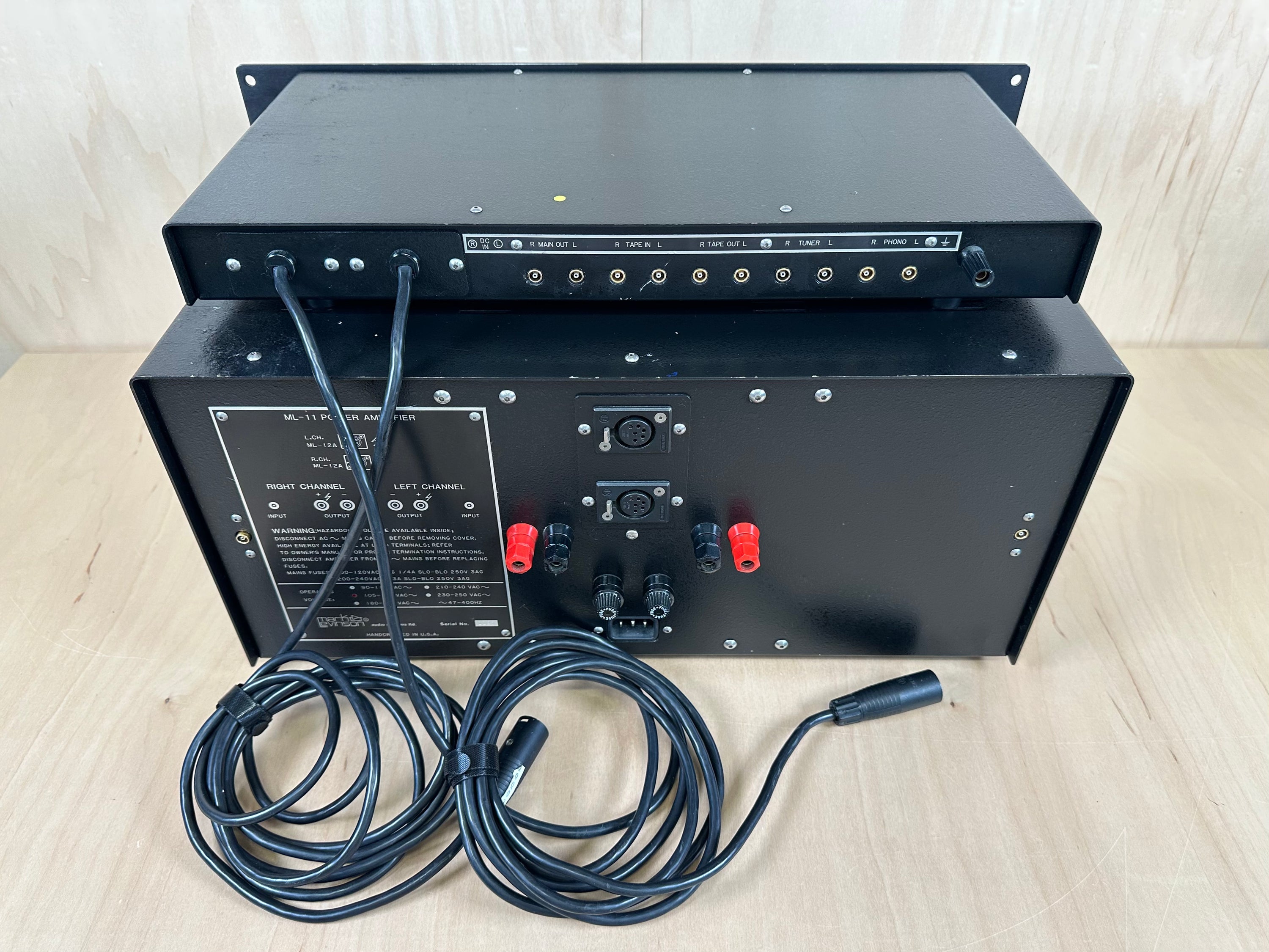 Mark Levinson ML-12A Preamp And ML-11 Power Amp READ – Record Mart