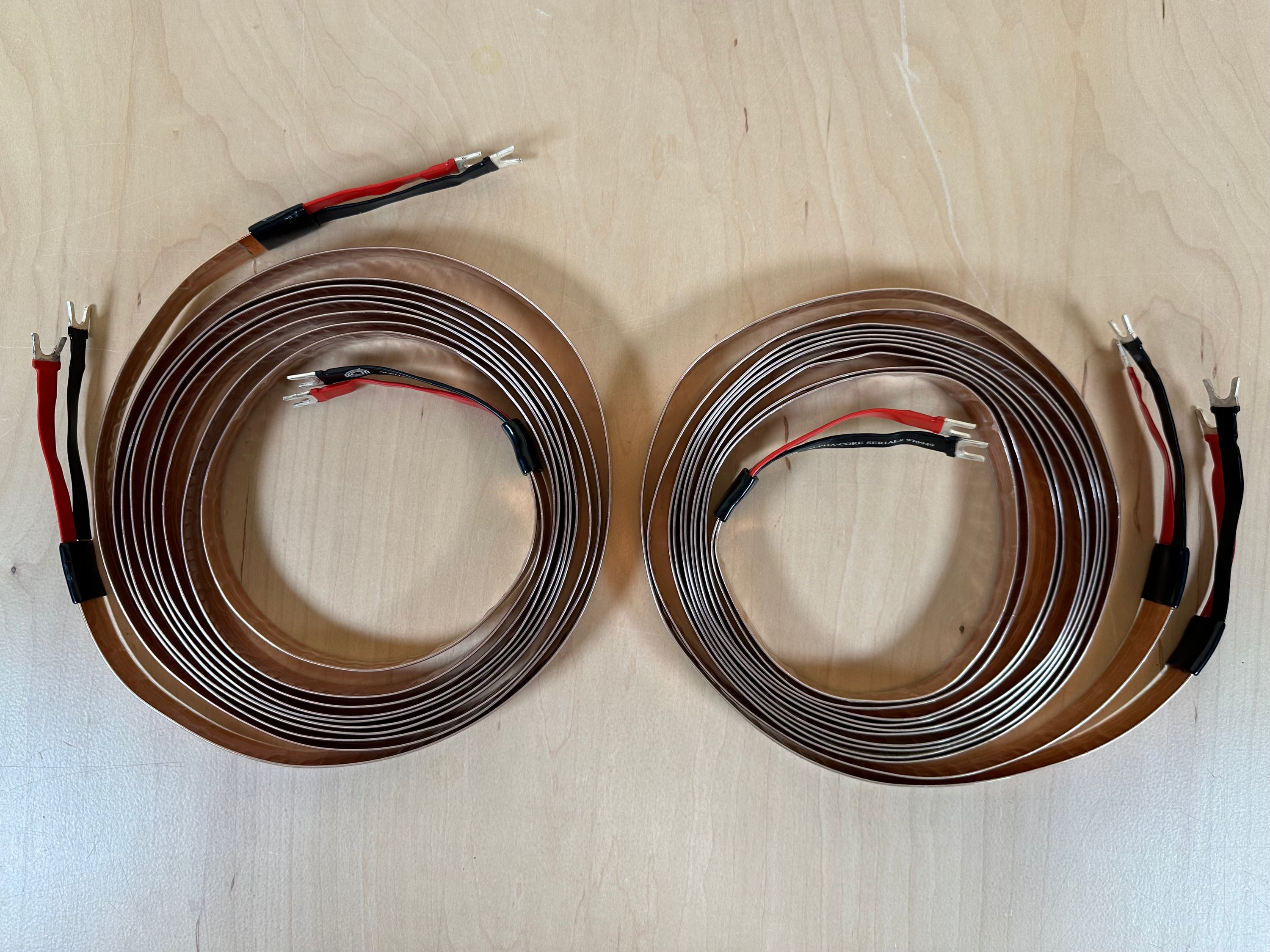 Alpha Core Goertz  MI 2 Veracity Biwire Speaker Cables 10' Pair w/Silver Spades