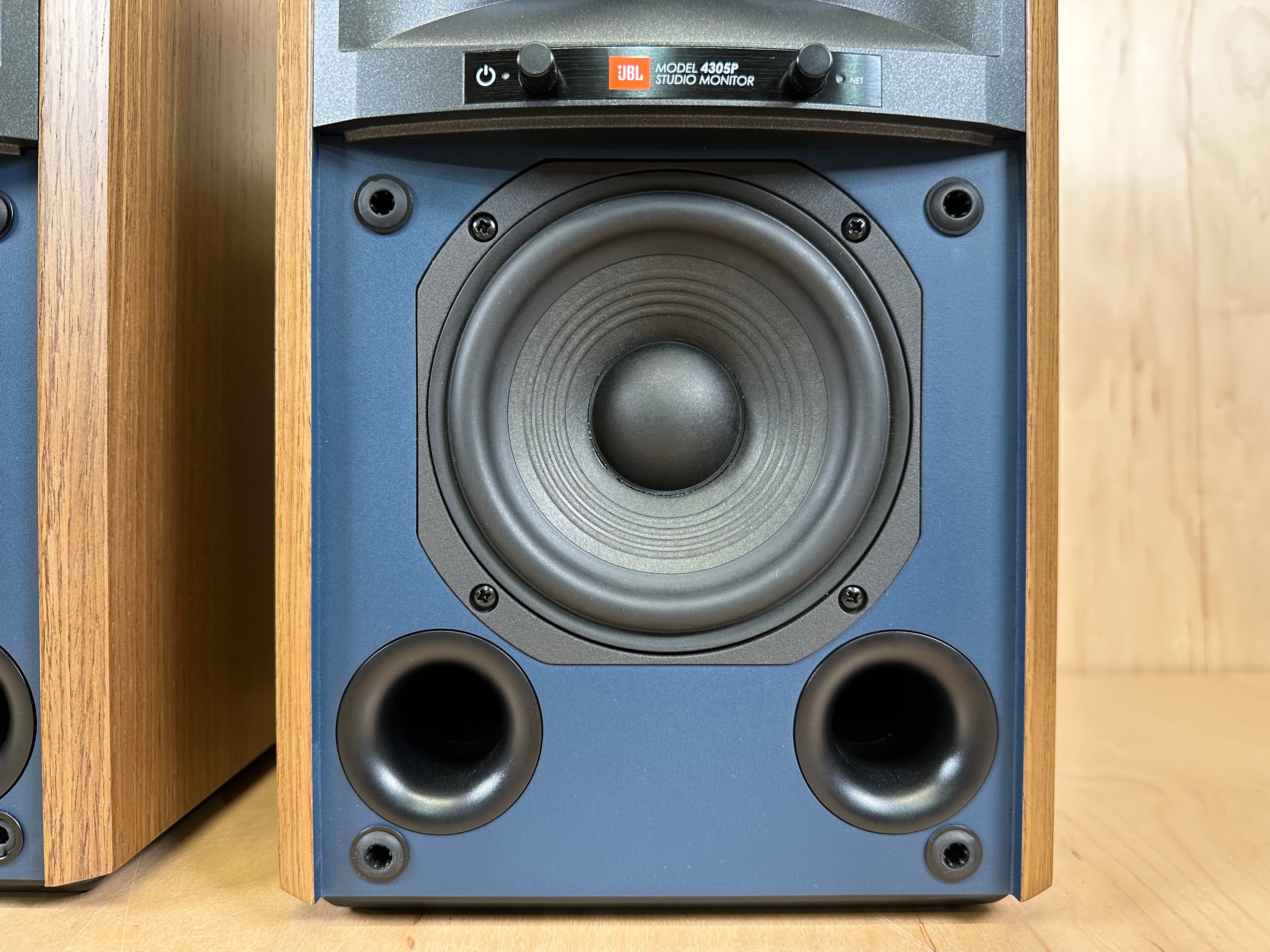 JBL 4305P Studio Monitors w/ Natural Walnut Finish