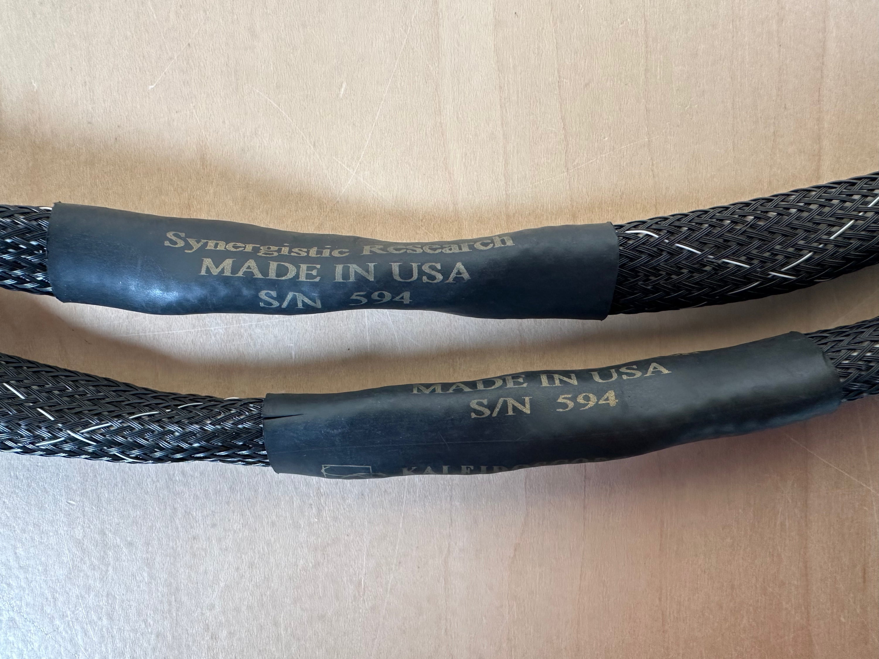 Synergistic Research Kaleidoscope Phase II 1 Meter XLR Interconnects w/Active Shielding PS